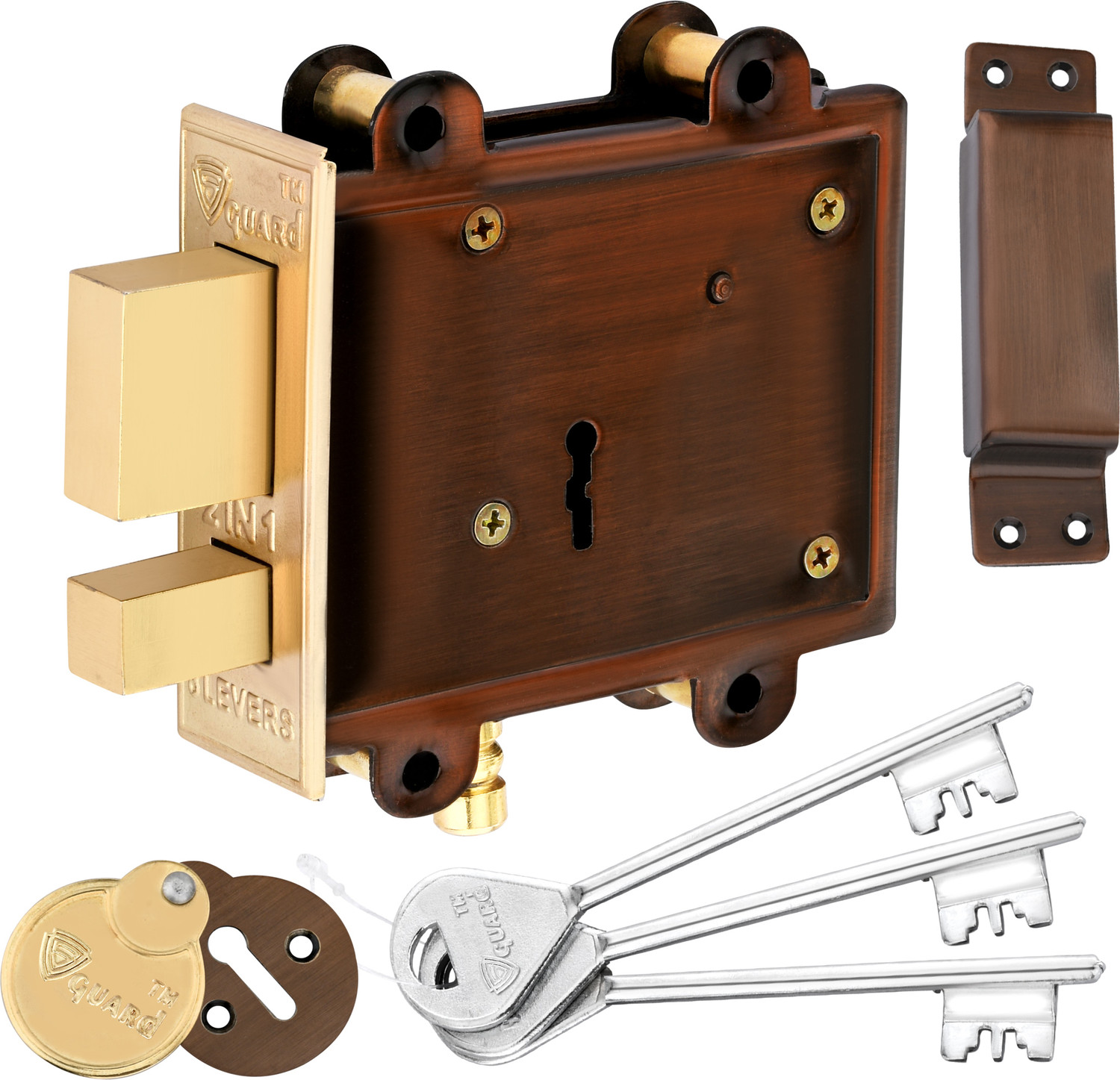 Image of S-Guard Iron, Stainless Steel Glossy Deadbolts