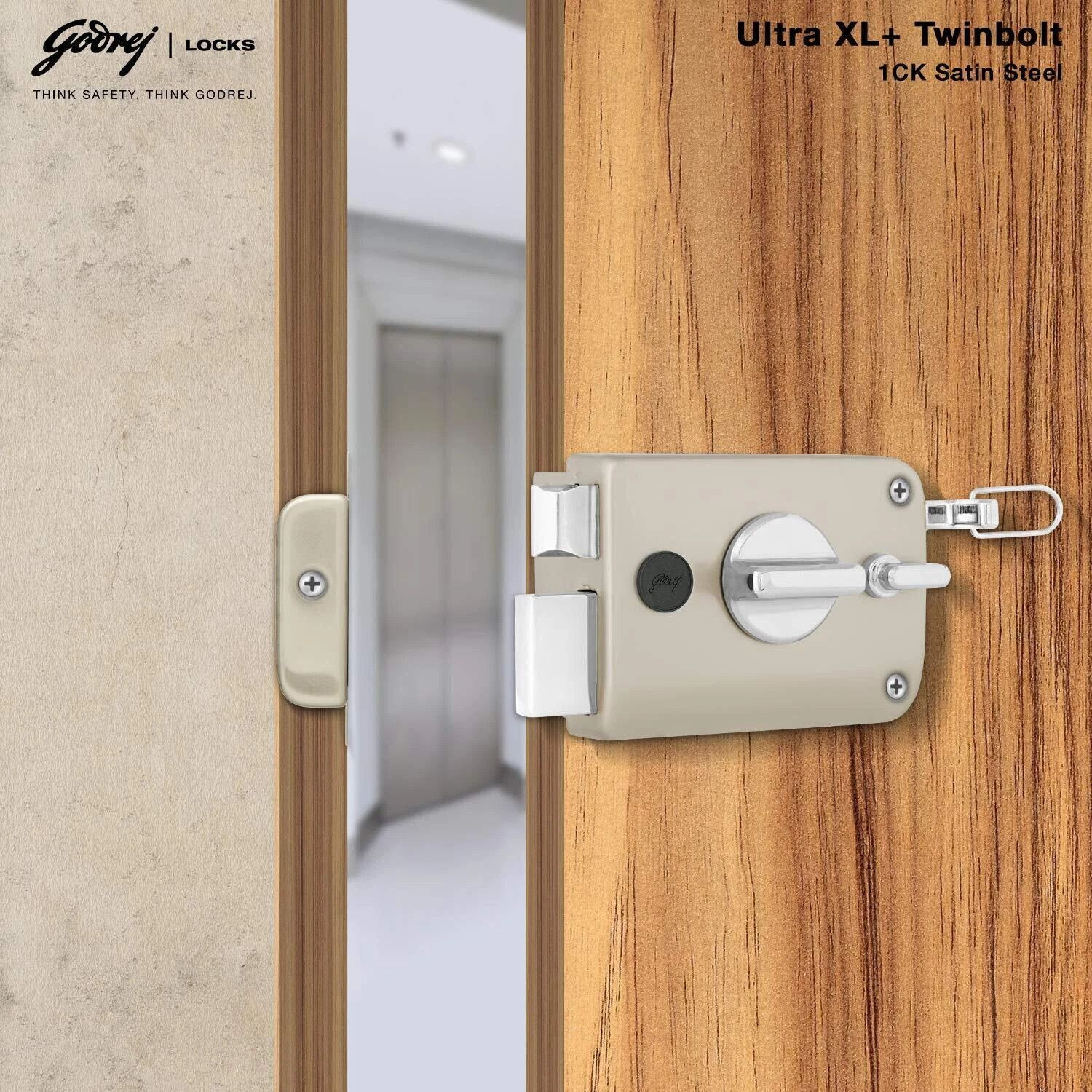 Image of Godrej Locks Steel Glossy Deadbolts