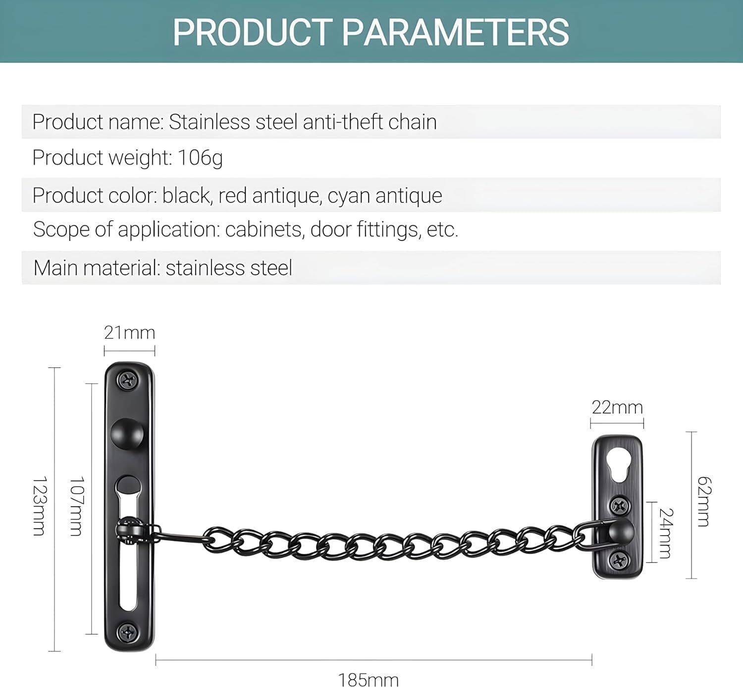 COINCE Steel Metallic Door Levers Black - Image 2