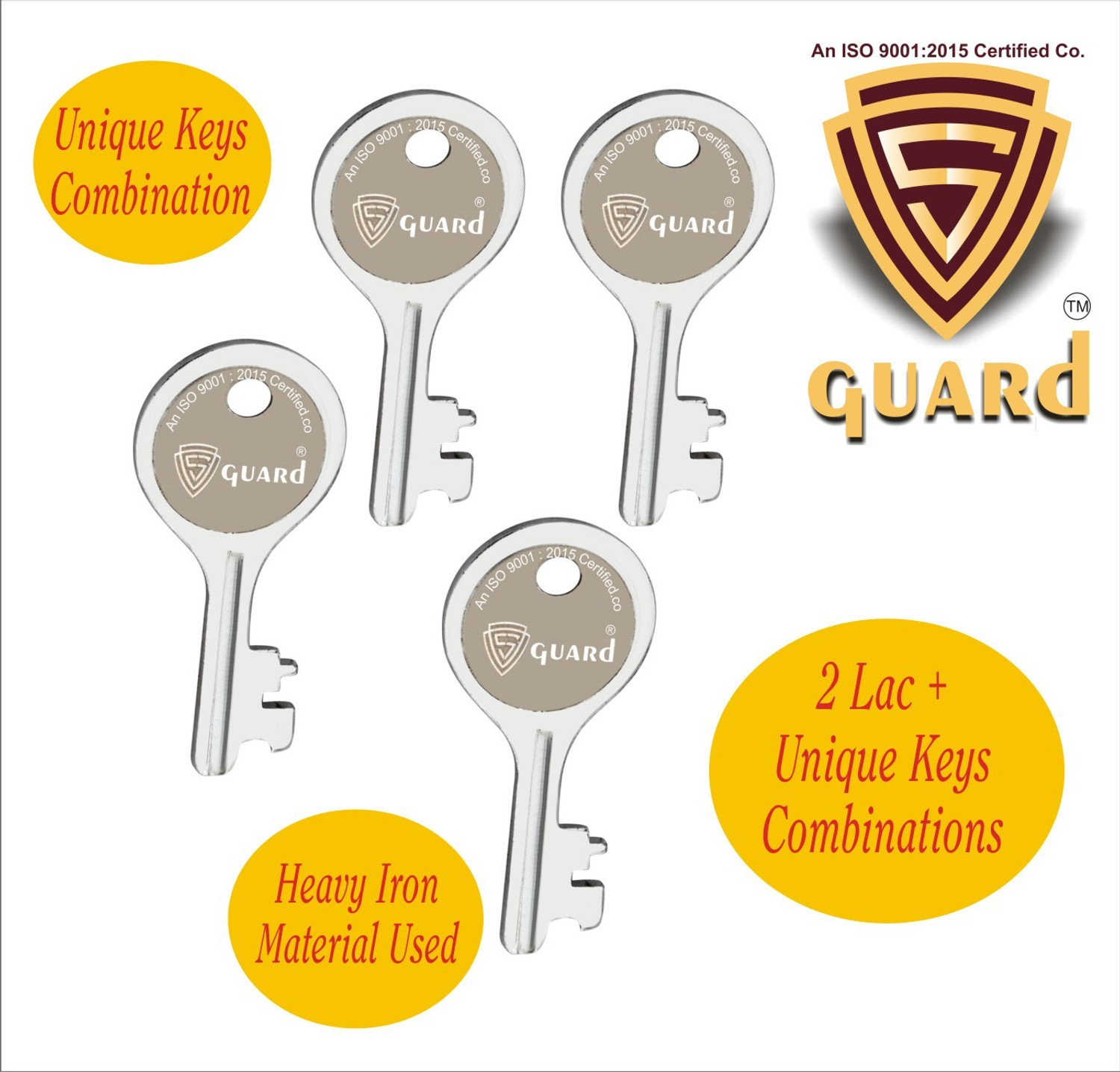 Image of S-Guard Iron Glossy Deadbolts
