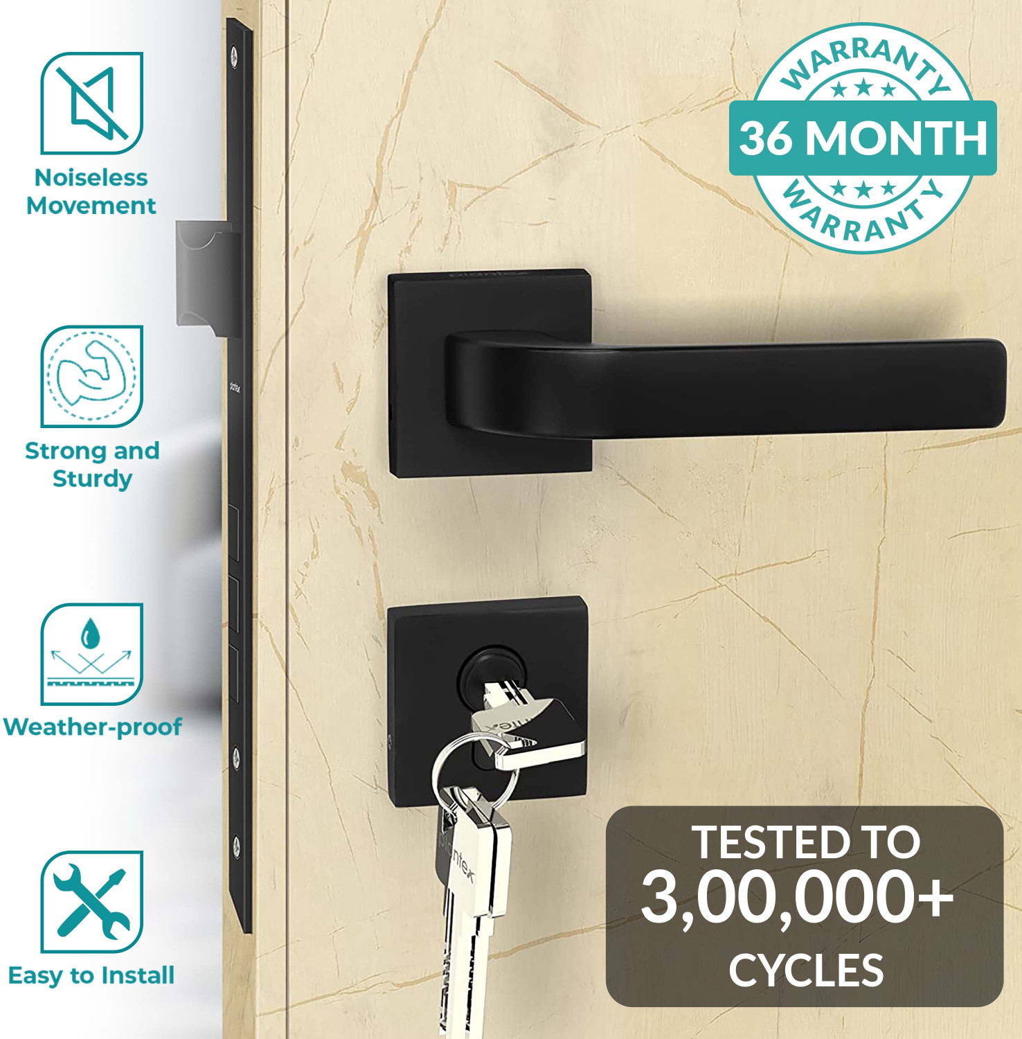 Image of Plantex Zinc Alloy Matte Handlesets