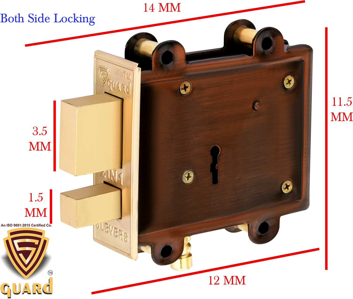 Image of S-Guard Iron, Stainless Steel Glossy Deadbolts