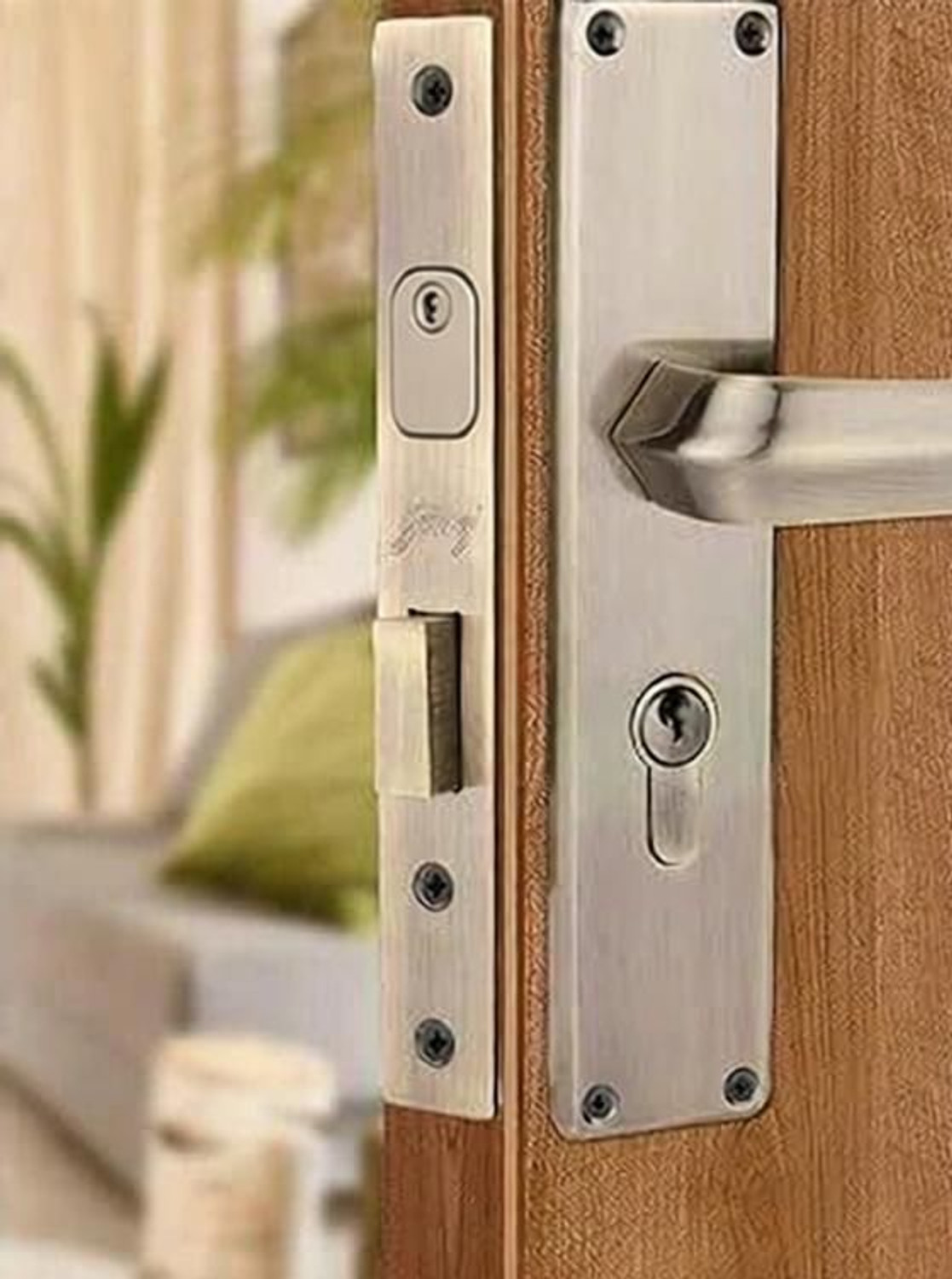 Image of Godrej Locks Steel Polished Handlesets