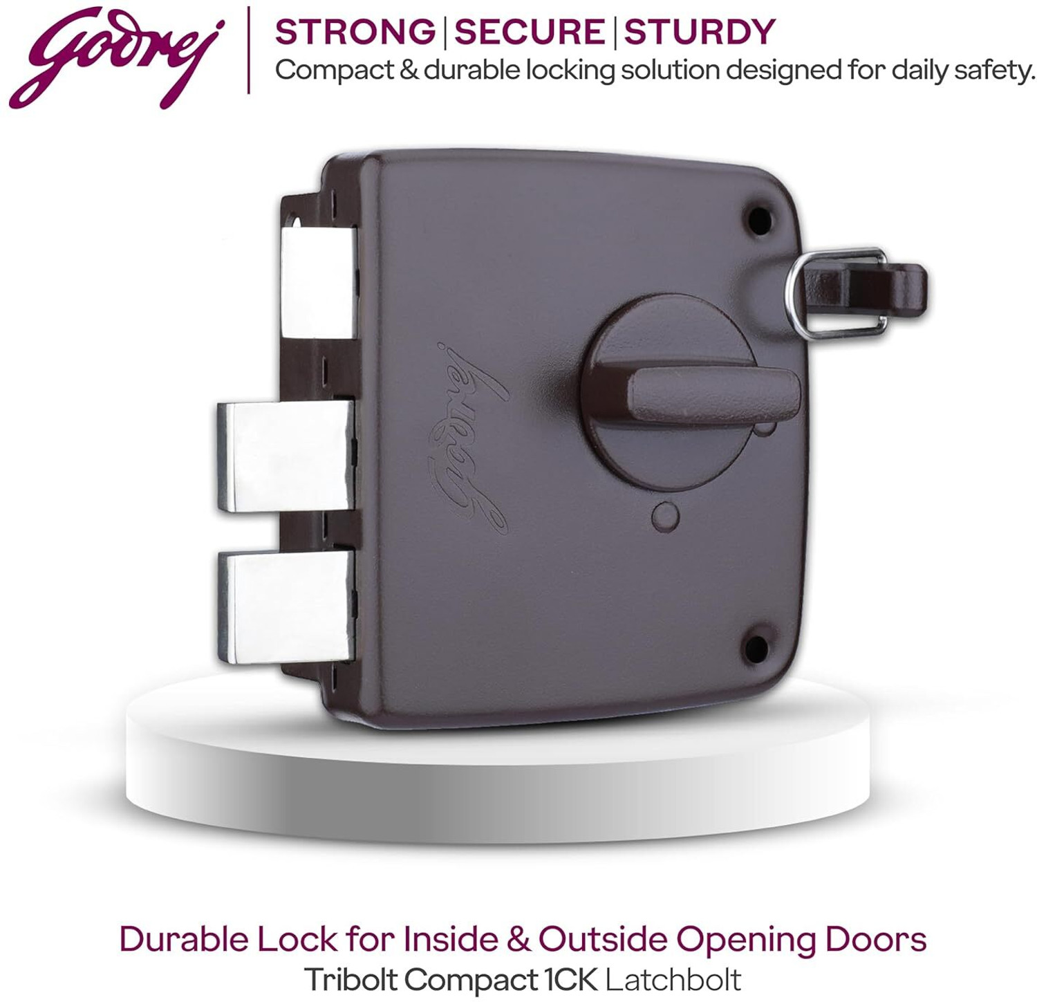 Image of Godrej Locks Steel Polished Deadbolts