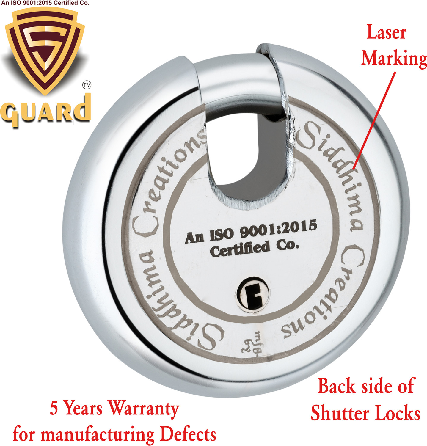 Image of S-Guard Iron Glossy Deadbolts