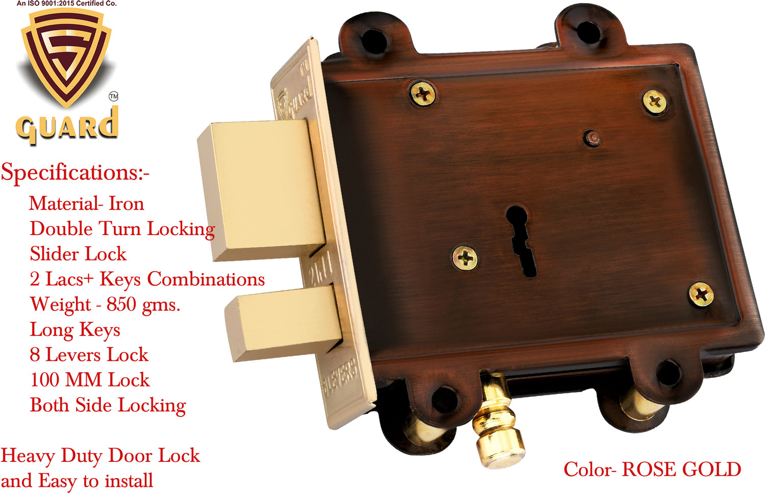 Image of S-Guard Iron, Stainless Steel Glossy Deadbolts