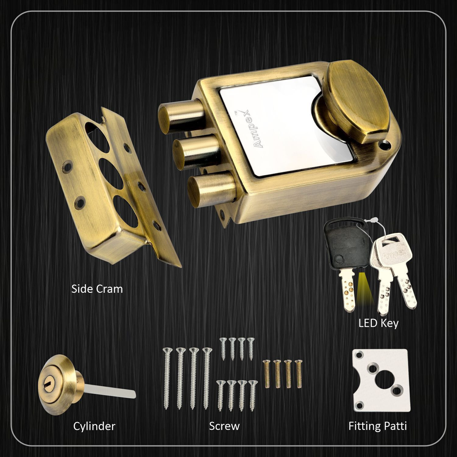 Image of AMPEX Brass, Iron, Steel Glossy Deadbolts