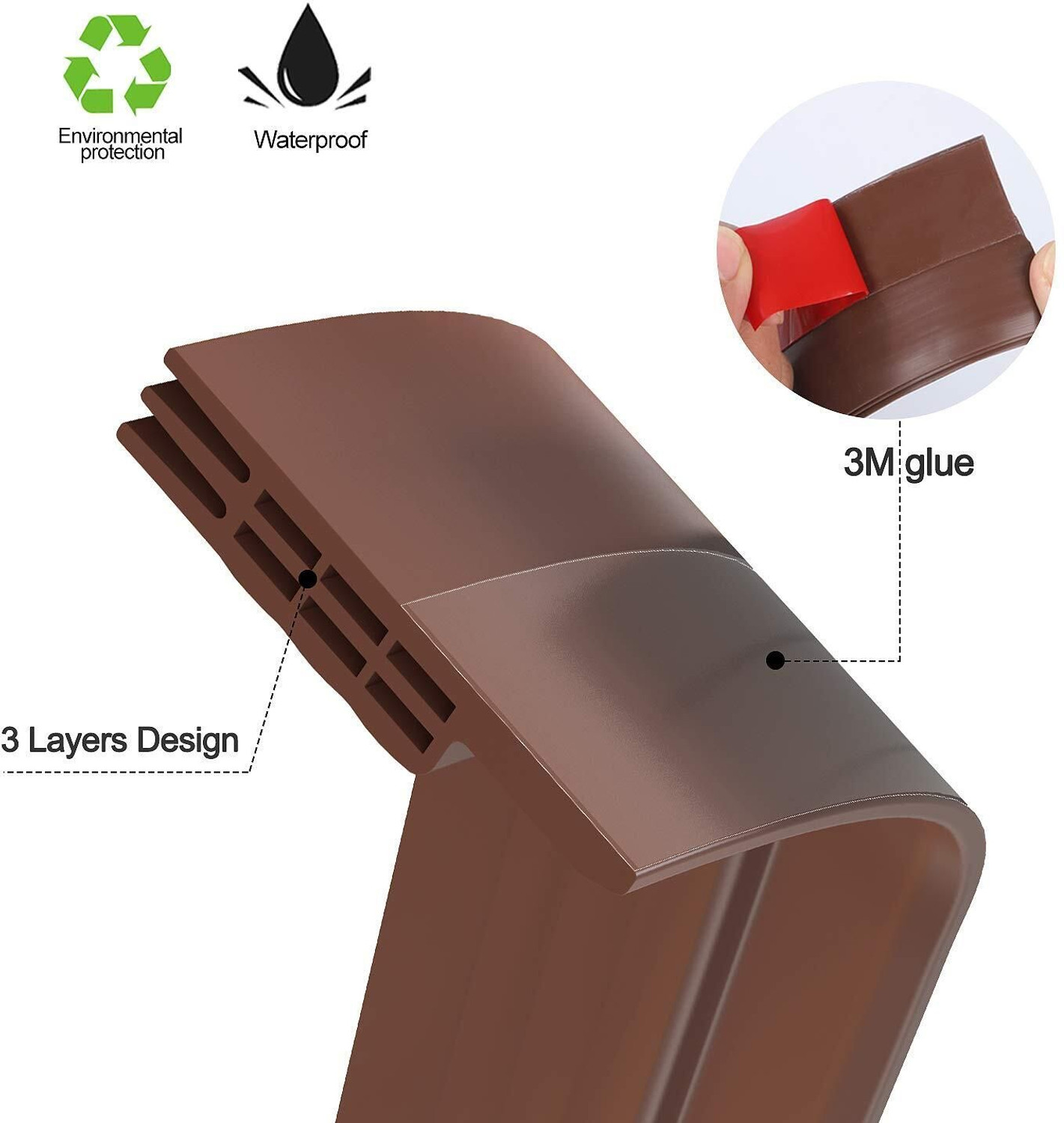 Image of TORIVO 2 Pack Door Draft Stopper, 39 inch L Under Door Draft Blocker, Door Mounted Door Stopper