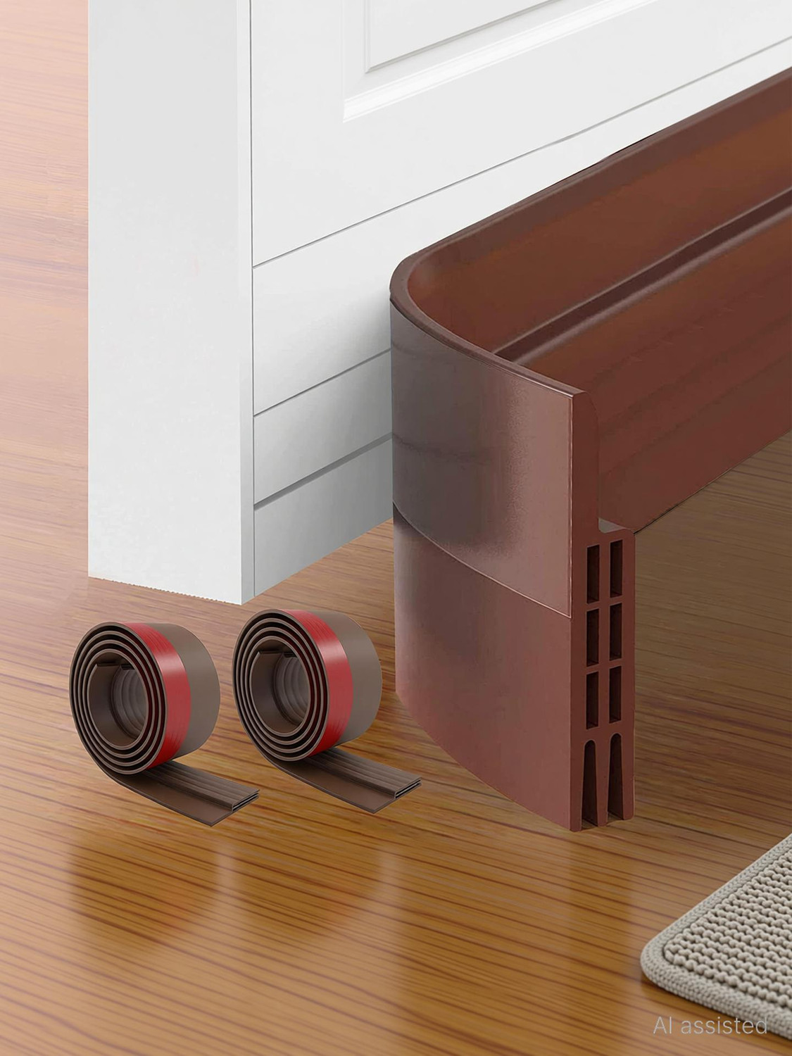 Image of TORIVO 2 Pack Door Draft Stopper, 39 inch L Under Door Draft Blocker, Door Mounted Door Stopper
