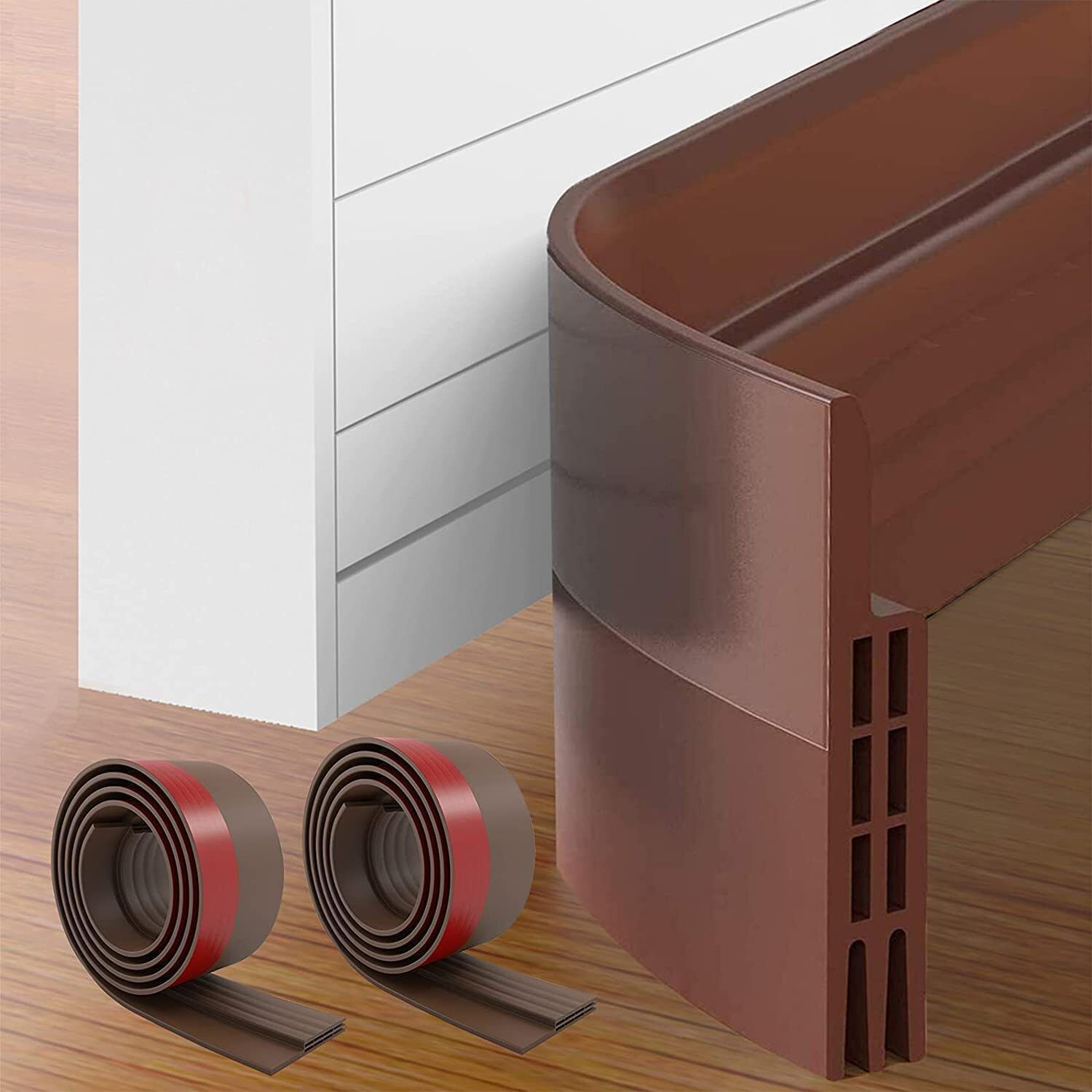 Image of TORIVO 2 Pack Door Draft Stopper, 39 inch L Under Door Draft Blocker, Door Mounted Door Stopper