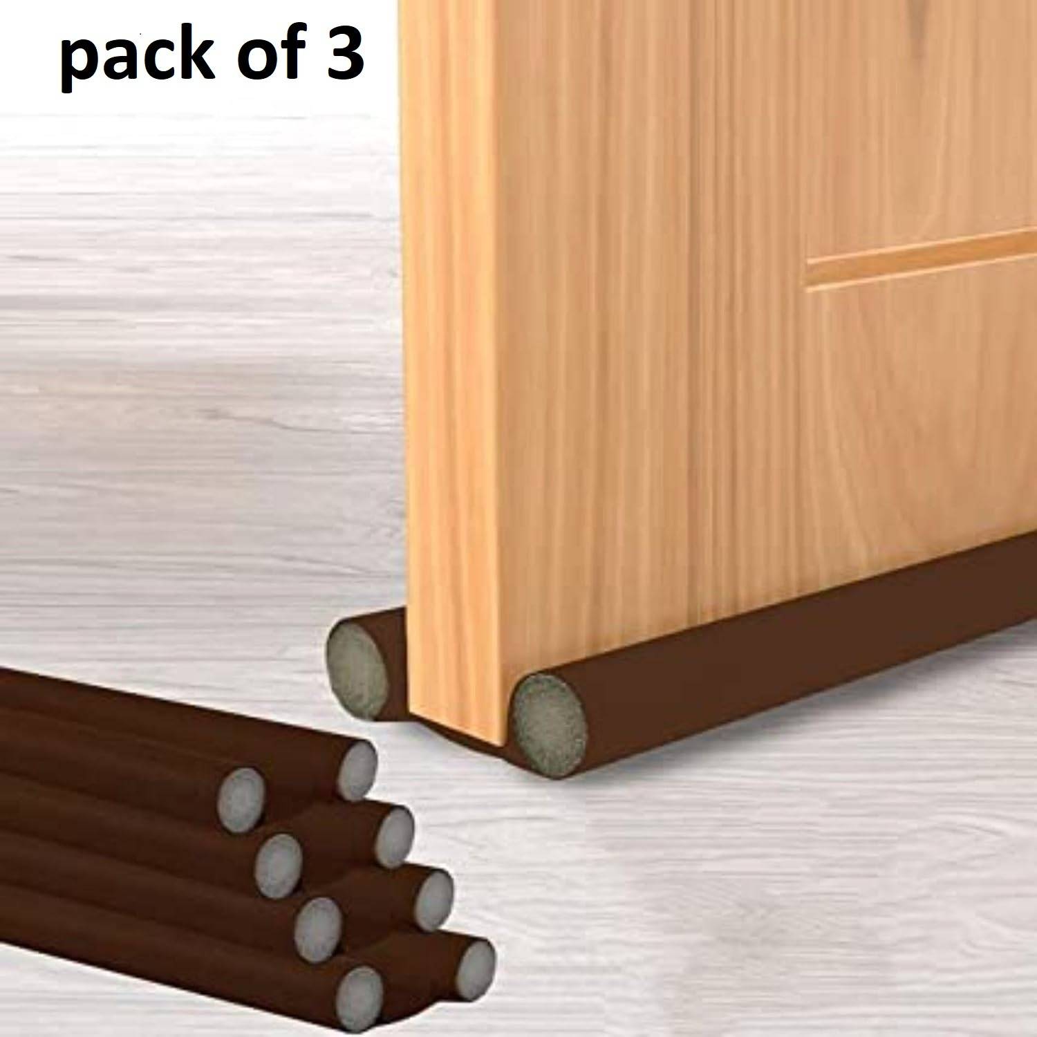 TrueCart pack of 3 Door bottom seal-sound proof,door strip guard Door guard gap fille Door guard gap filler for door bottom seal-sound proof,door strip guard pack of2 Door Mounted Door Stopper