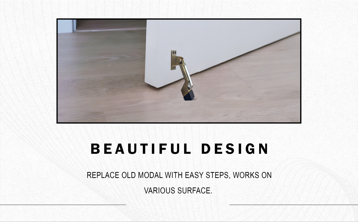 Image of ATOM 4 Pack 6 inch Zinc Door Stopper | Brass Antique Finish | Contact less Hands-free Safety Access,Home and Office Door Stop Stoppers, DS-002. 5.3 inch Zinc Door Stopper | Brass Antique Finish | Door Mounted Door Stopper