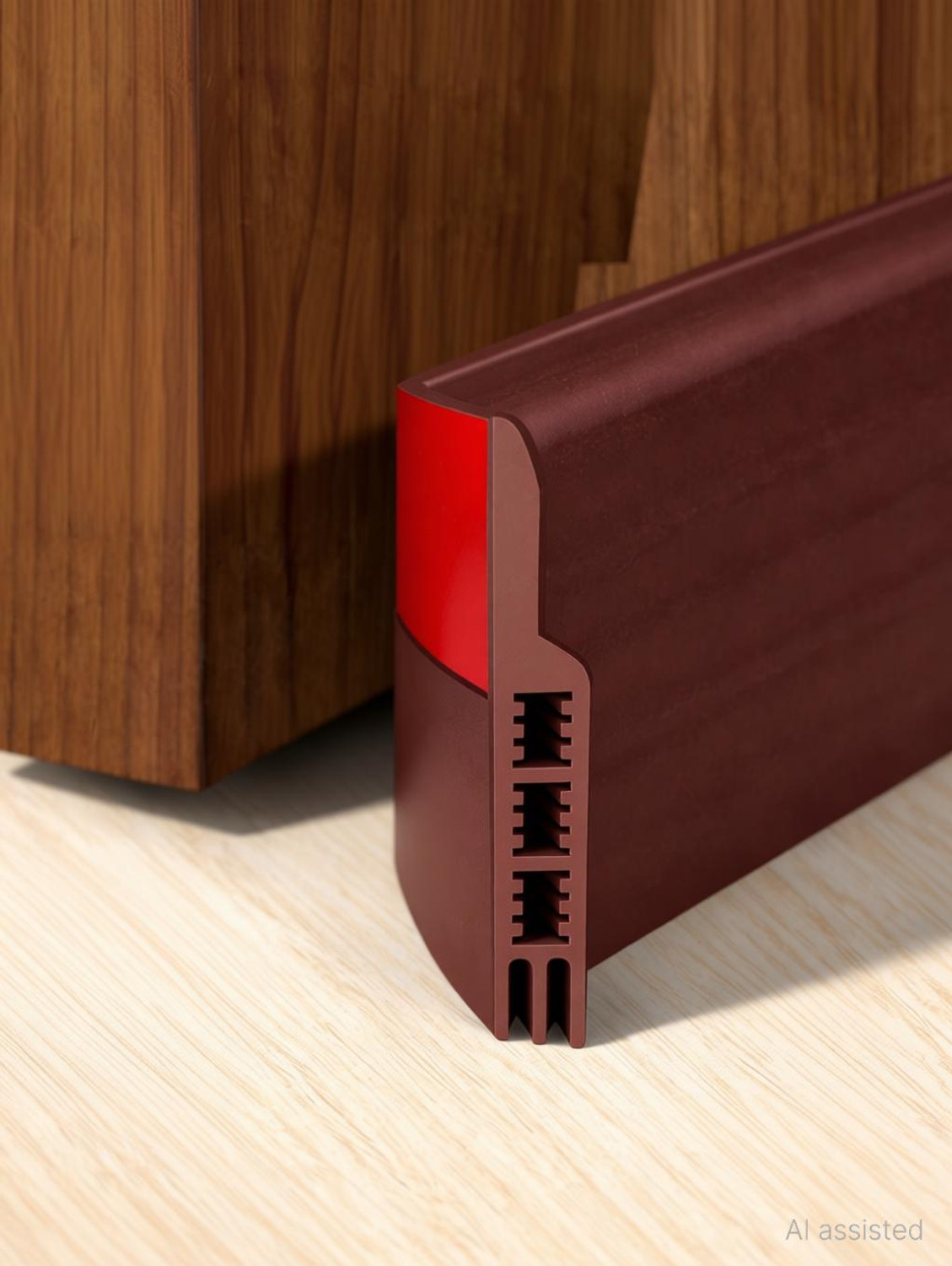 Image of AMBDDED Door Gap Sealing Strip, Dust Insulation Weather Stripping Strip Tape 1M (BROWN) ASH-DS-BROWN Door Mounted Door Stopper