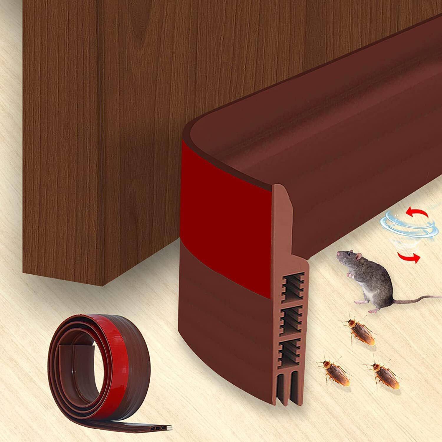 BAHUNAMI Self-adhesive silicone door bottom tape Floor Mounted Door Stopper