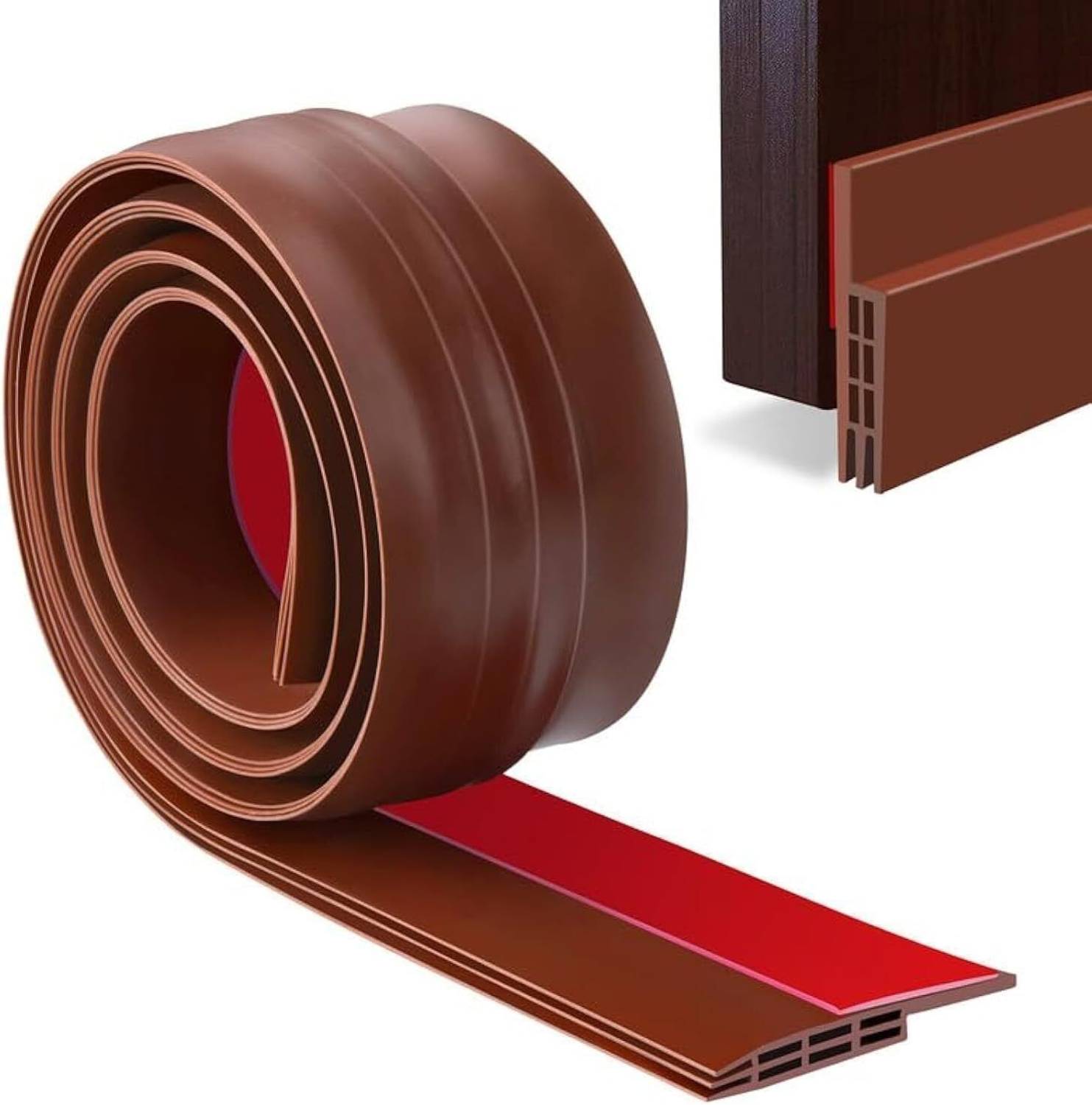 Afpin Door Stopper, Door Gap Filler | Door Bottom Sealing Strip Rubber Floor Mounted Door Stopper