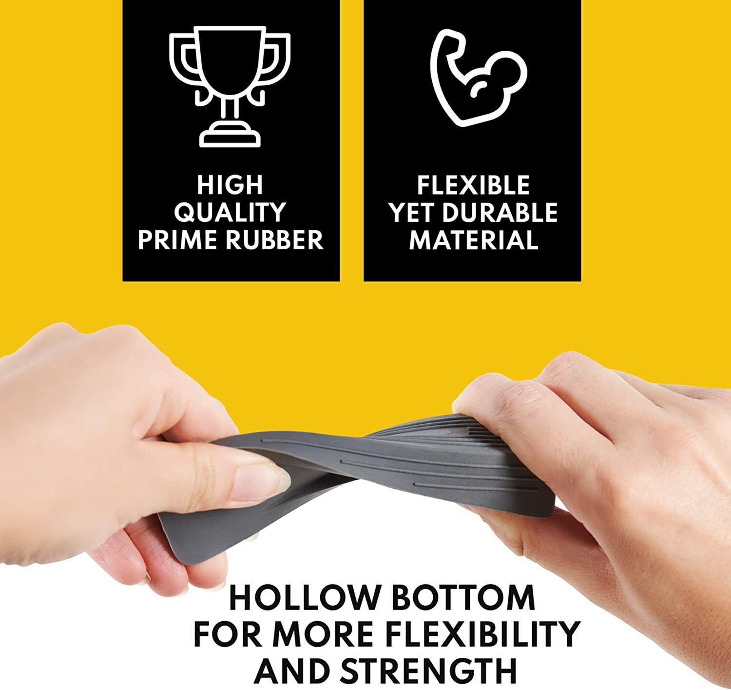 Image of ALP OVERSEAS PRIVATE LIMITED ALP Heavy Duty Non|Anti Slip Rubber Door Stoppers (Black, Pack of 8) Black door stoppers, Pack of 8 Floor Mounted Door Stopper