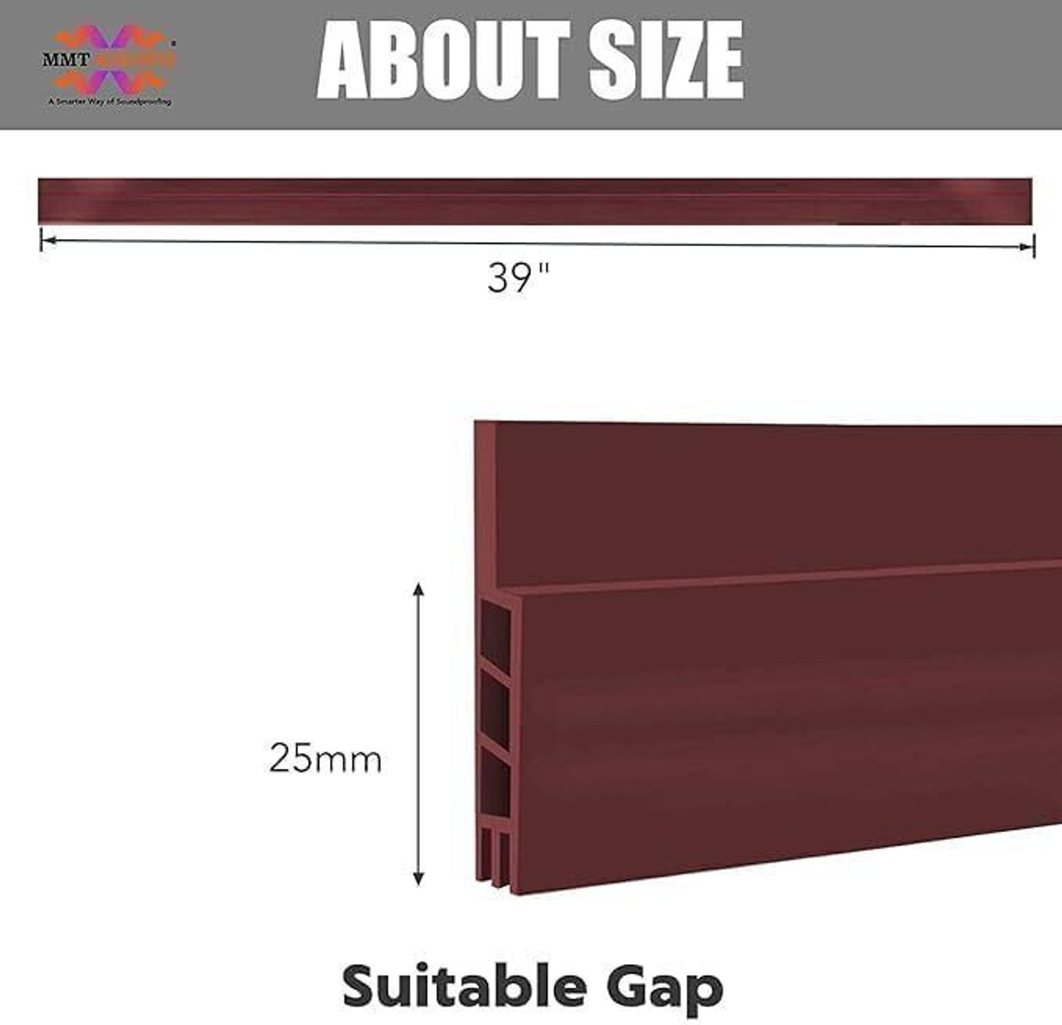 Image of BAHUNAMI Silicon Door Shield Tape Bottom Sealing Strip Weather Stripping Strip (1 METER) Door Sealing Strips for Seal Sound Proof, Insect, Window Tape for Home Floor Mounted Door Stopper