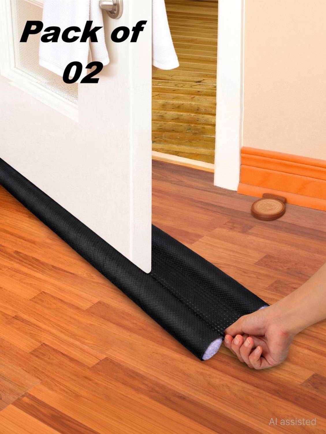 KRISAA Door Guard (39 Inches, Pack of 2) Door Gap fille for Home Prevent from insect, outer Noise, weather and Energy saving Door Mounted Door Stopper