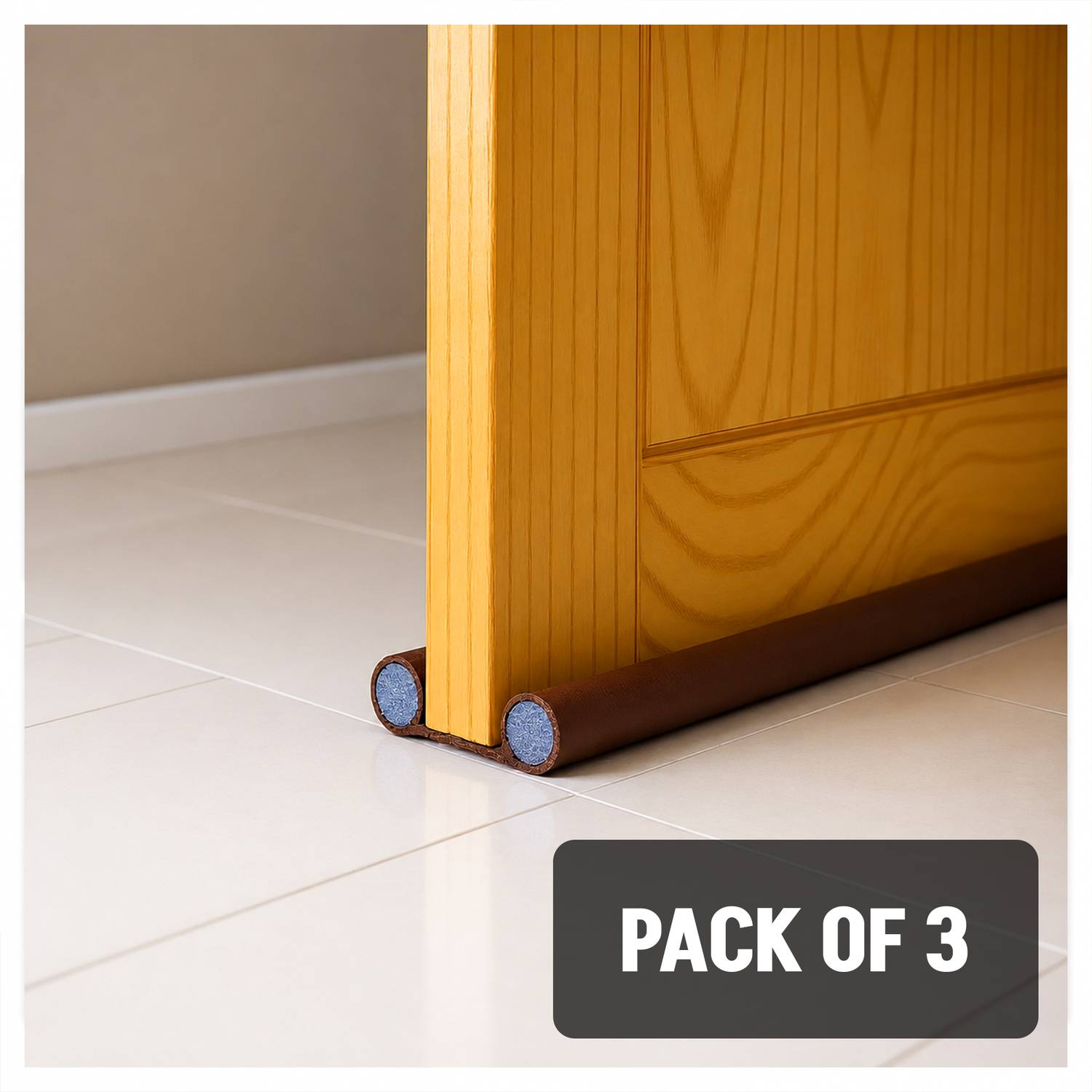 SWAPKART (Pack of 3 ,39 inch )Door Guard Bottom Seal Strip Gap Filler , Noise Reduction Door Mounted Door Stopper