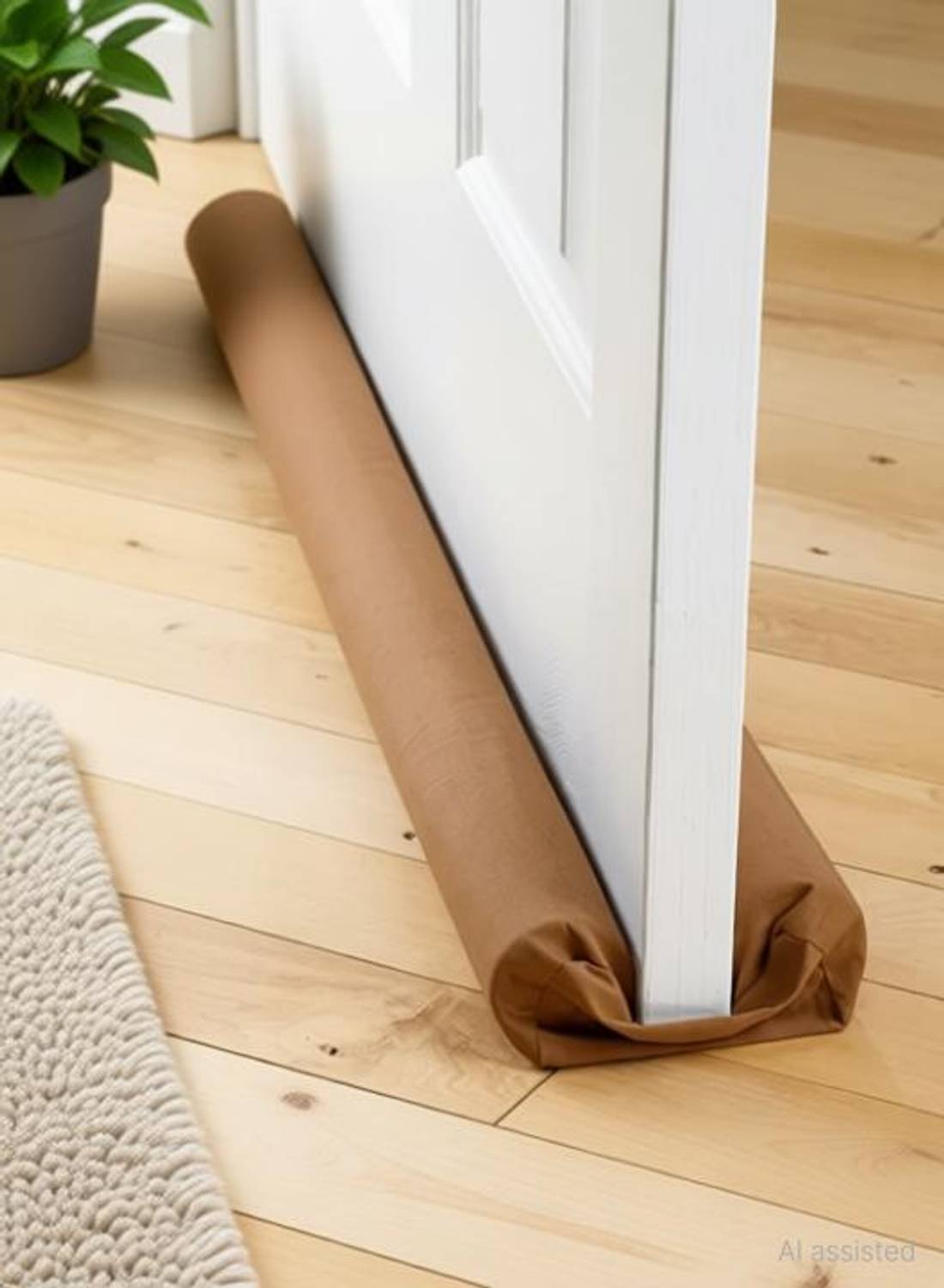 Aryamurti Floor Mounted Door Stopper Under Door Fabric Cover Stop Light Dust Cool Air Escape Protector Floor Mounted Door Stopper
