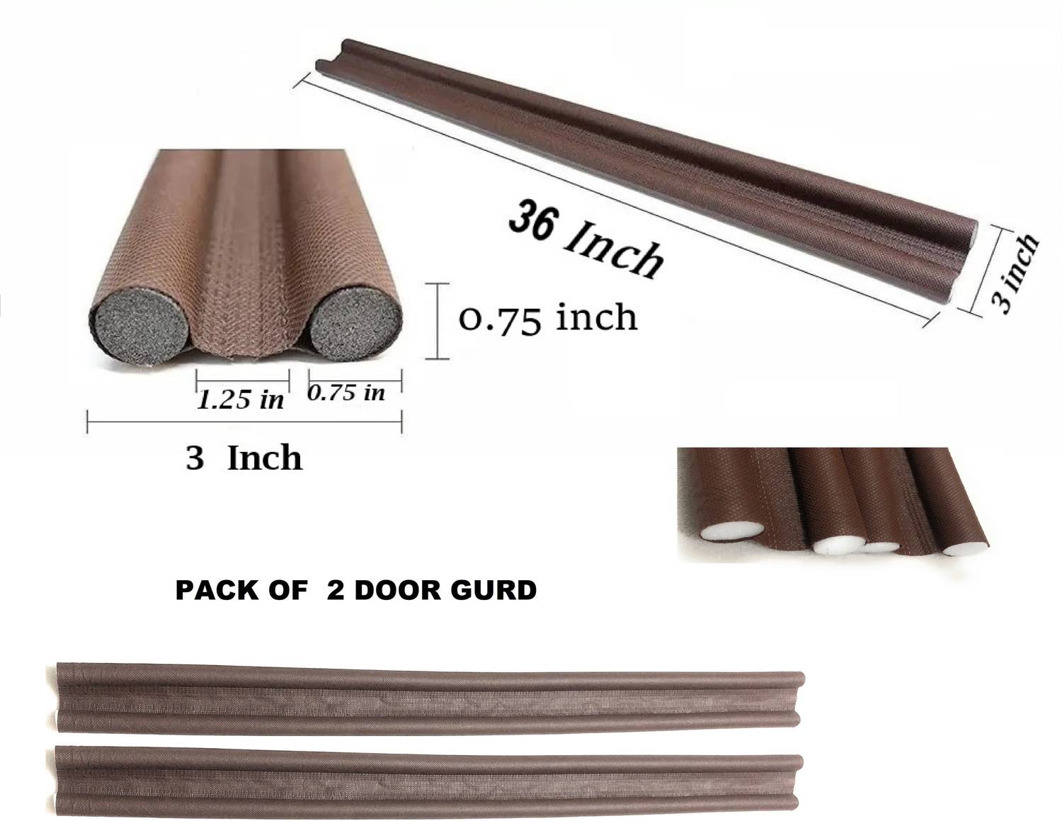 AM Creations DC1.8 Easy to Install Magic Door Sealer Floor Mounted Door Stopper
