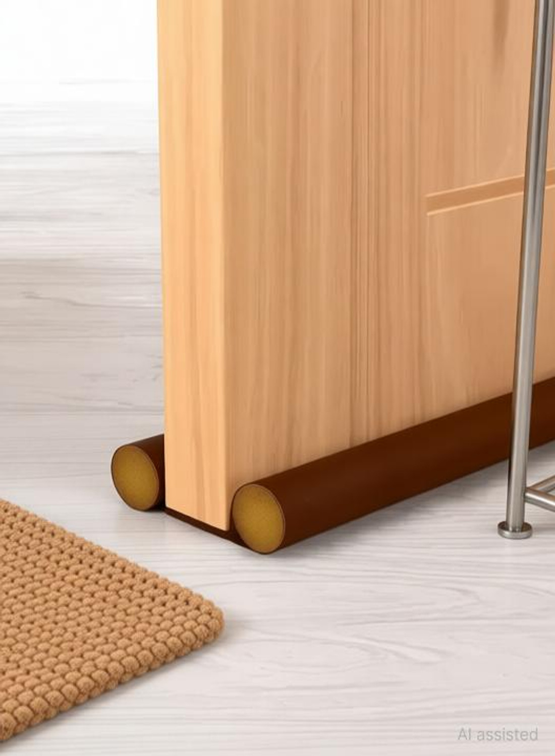 Image of DEAGAN Twin Door Draft Fabric Cover Guard, Cool /Hot Maintain in Room Door Gap Sealer (Pack of 5) Under Door Protector Door Mounted Door Stopper