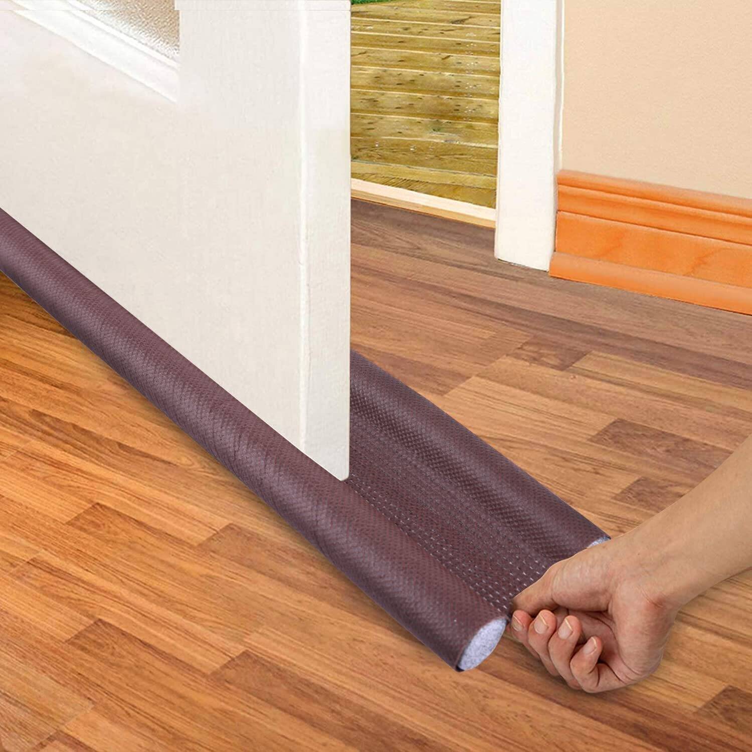 BoldFire 42 Inch Door Seal Only Wooden Door Draught Draft Guard Sound-Proof Reduce Durable Door Sealing Strip Guard Door Mounted Door Stopper