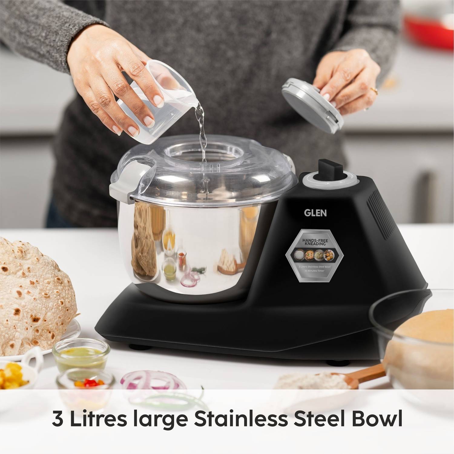 Glen 3L Electric Atta Maker - Image 3