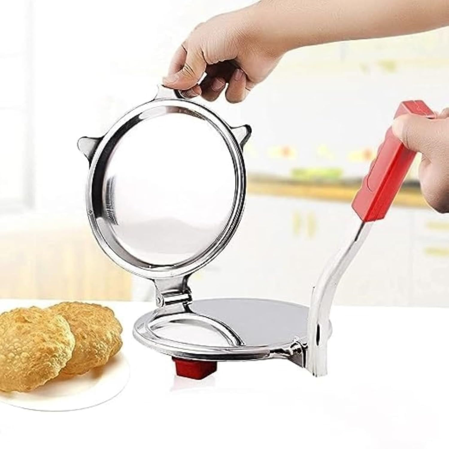 Image of SAVARA Cold Manual Puri Maker Press | Chapati & Puri Press Machine Manual Dough Press