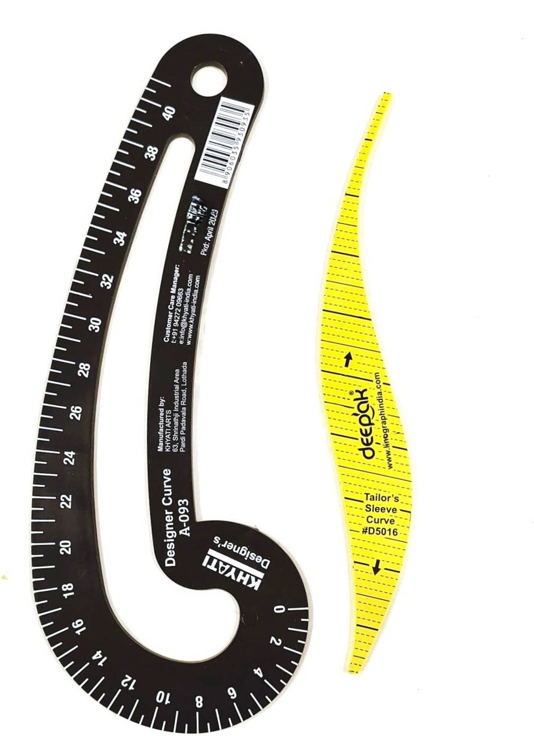 BharatSS Bharat Designer Curve Scale & ArmHole Curve Scale (2 pcs) , Sewing Tool Kit Drafting Kit