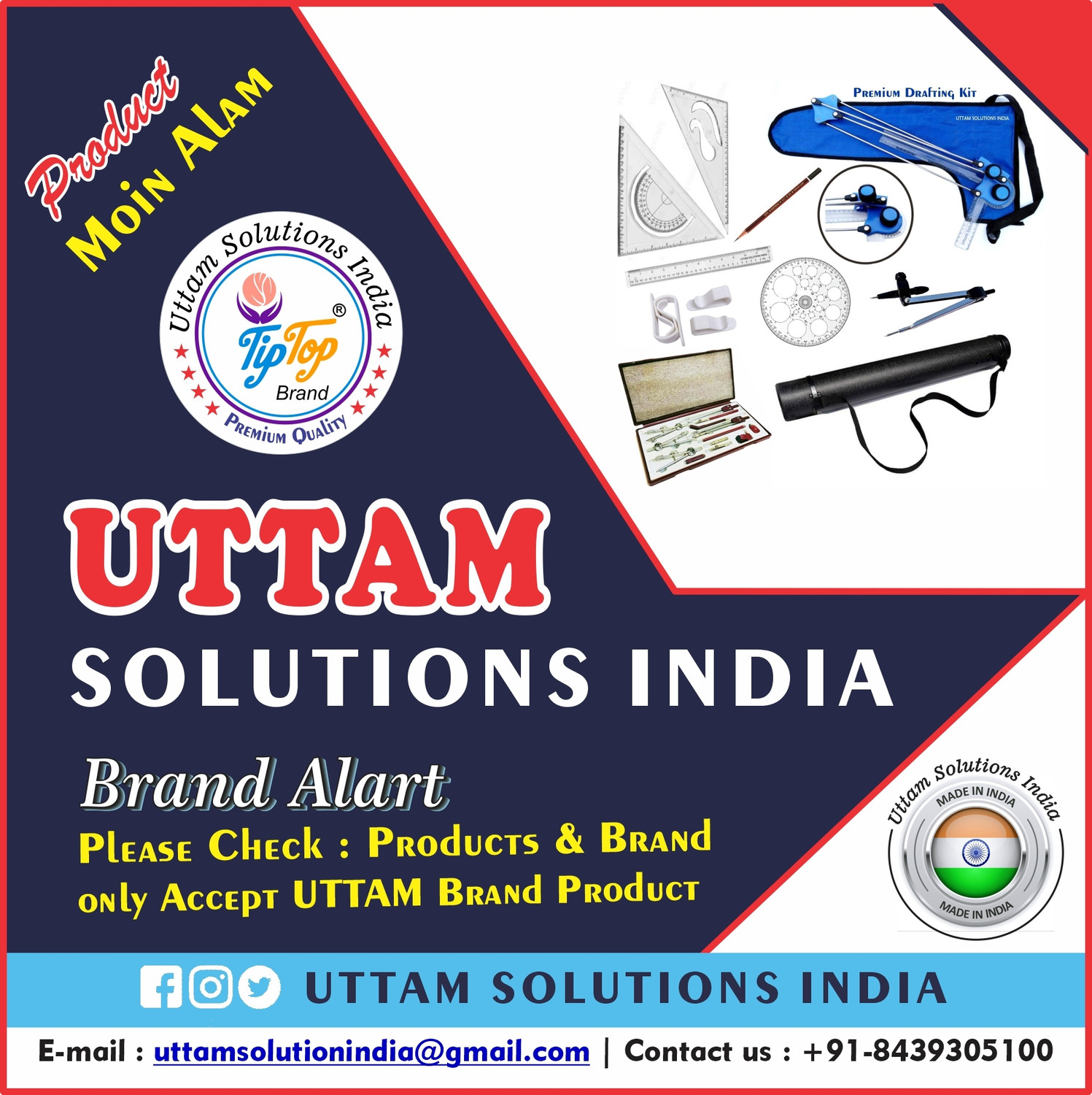 Image of Uttam Premium Combo Drafting Kit