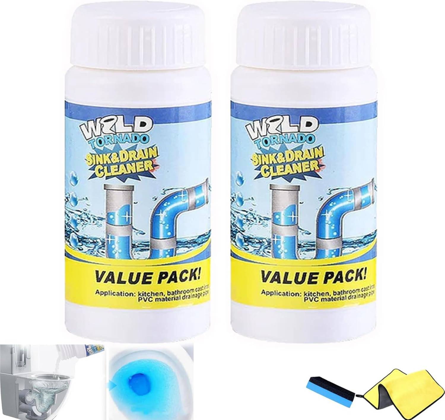 ANTIQ WORLD Drain Blockage Cleaner Toilet Cleaner Powder Drain Opener Powder(Pack of 2) Powder Drain Opener