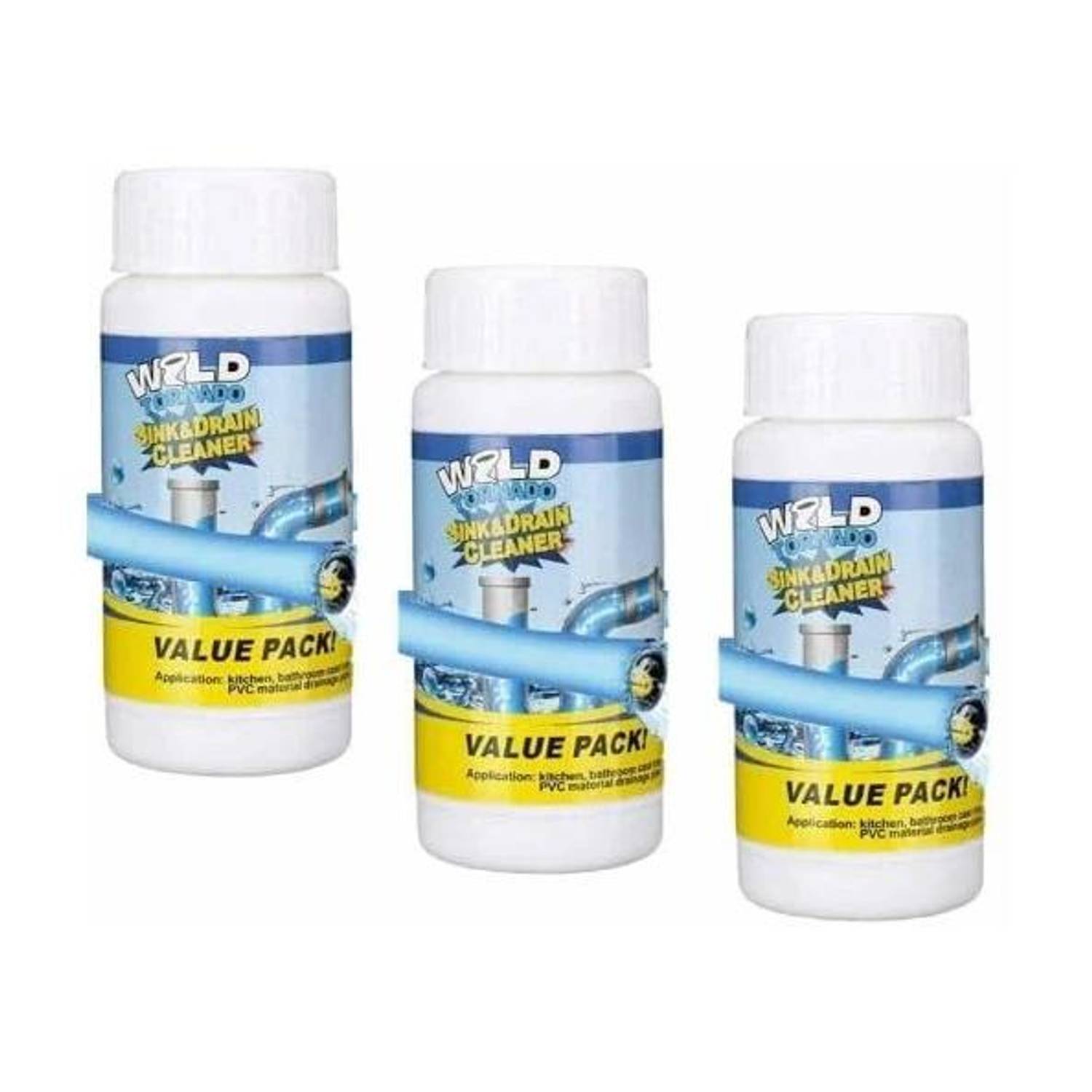 9Up Wild Tornado Powerful Sink & Drain Cleaner Clog Remover Kitchen Pipe Cleaning Powder Drain Opener