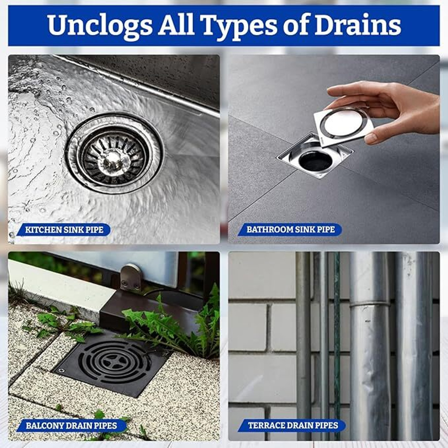Image of Kleenest Klenzmo Drain Cleaner | 10-Dose Gel for Unblocking Kitchen & Bathroom Drains Liquid Drain Opener