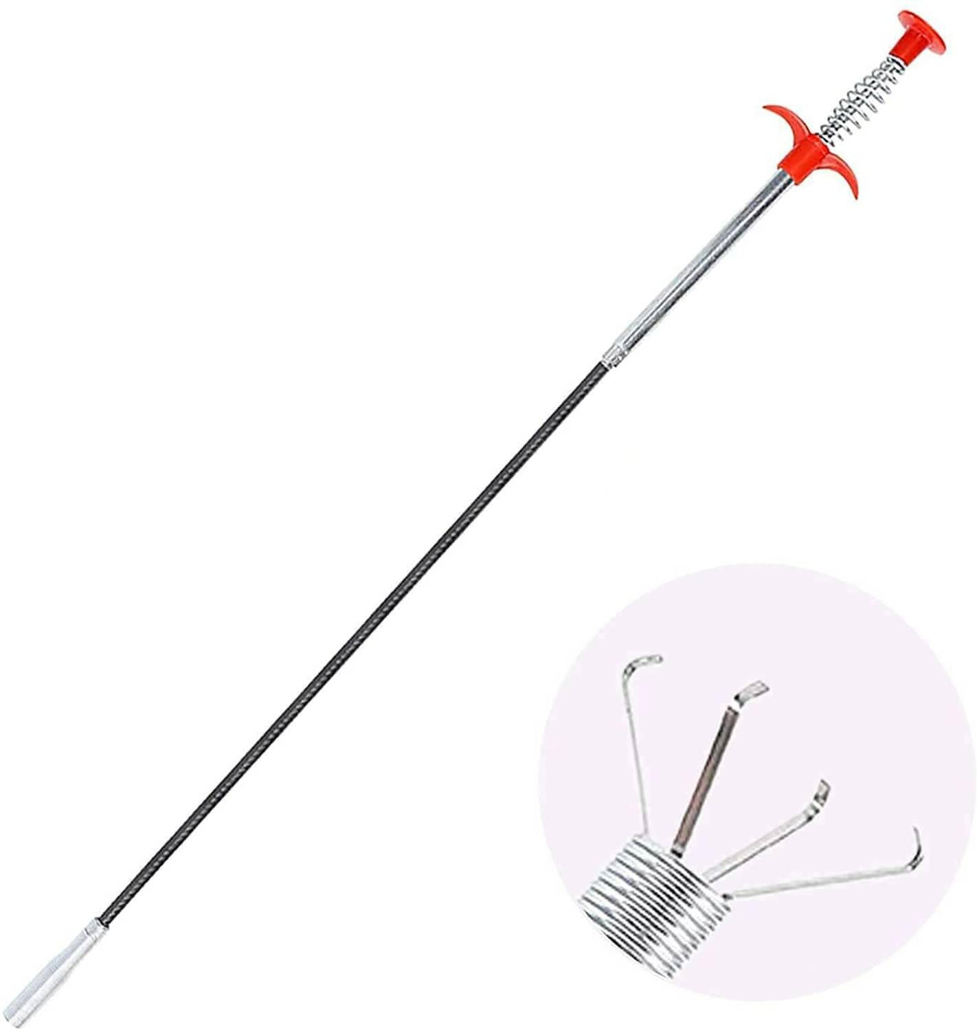 AKGENIC Stainless Steel  Catching Drain Cleaner Spring Wire Sink Dredge Cleaning Hair Extension