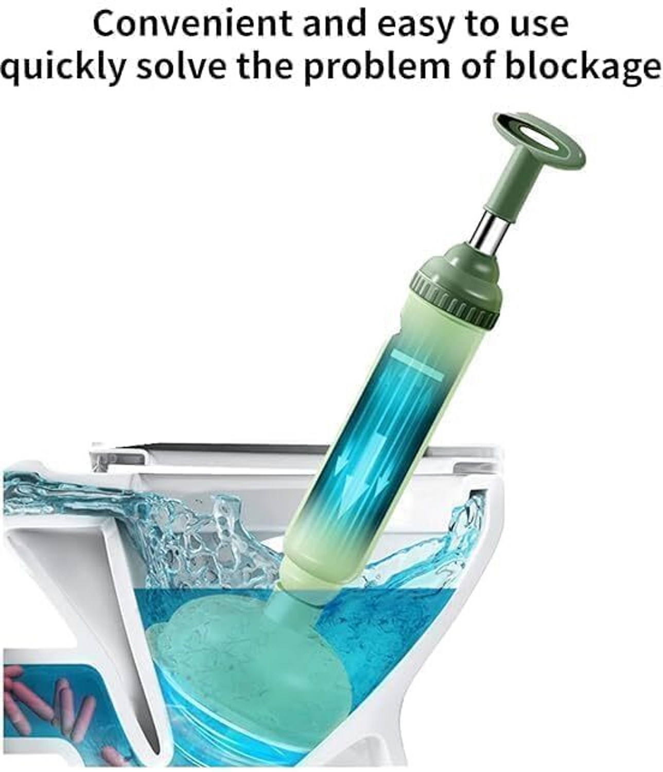 Image of sunrta NEW High Pressure Toilet Plunger Air Power Drain Blaster Clog drain Remover Wipe Toilet Cleaner
