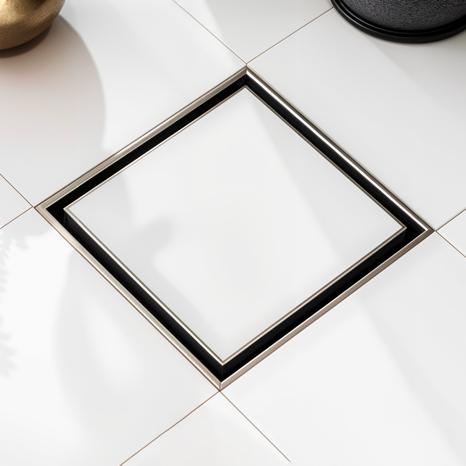 RUHE Floor Stainless Steel Push Down Strainer