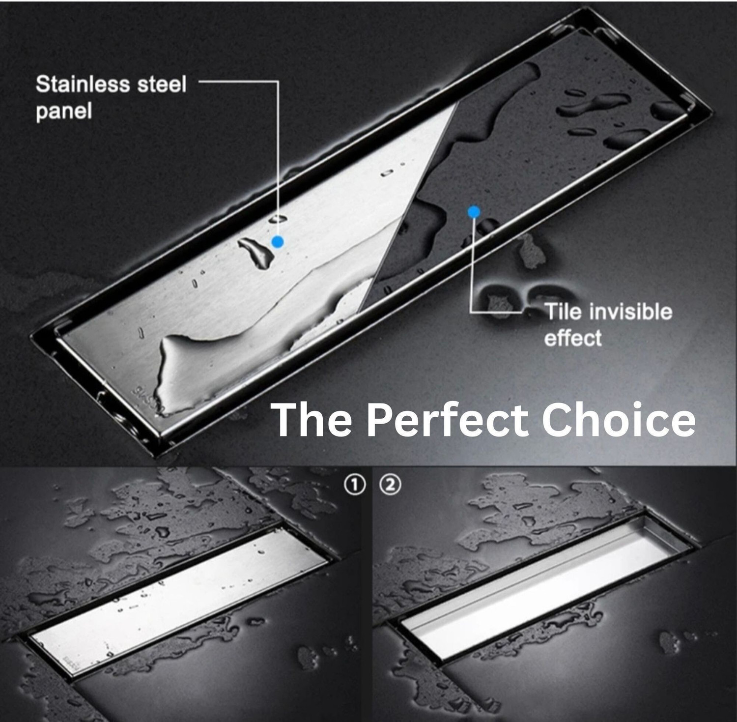 Image of Hariwash Floor Stainless Steel Push Down Strainer