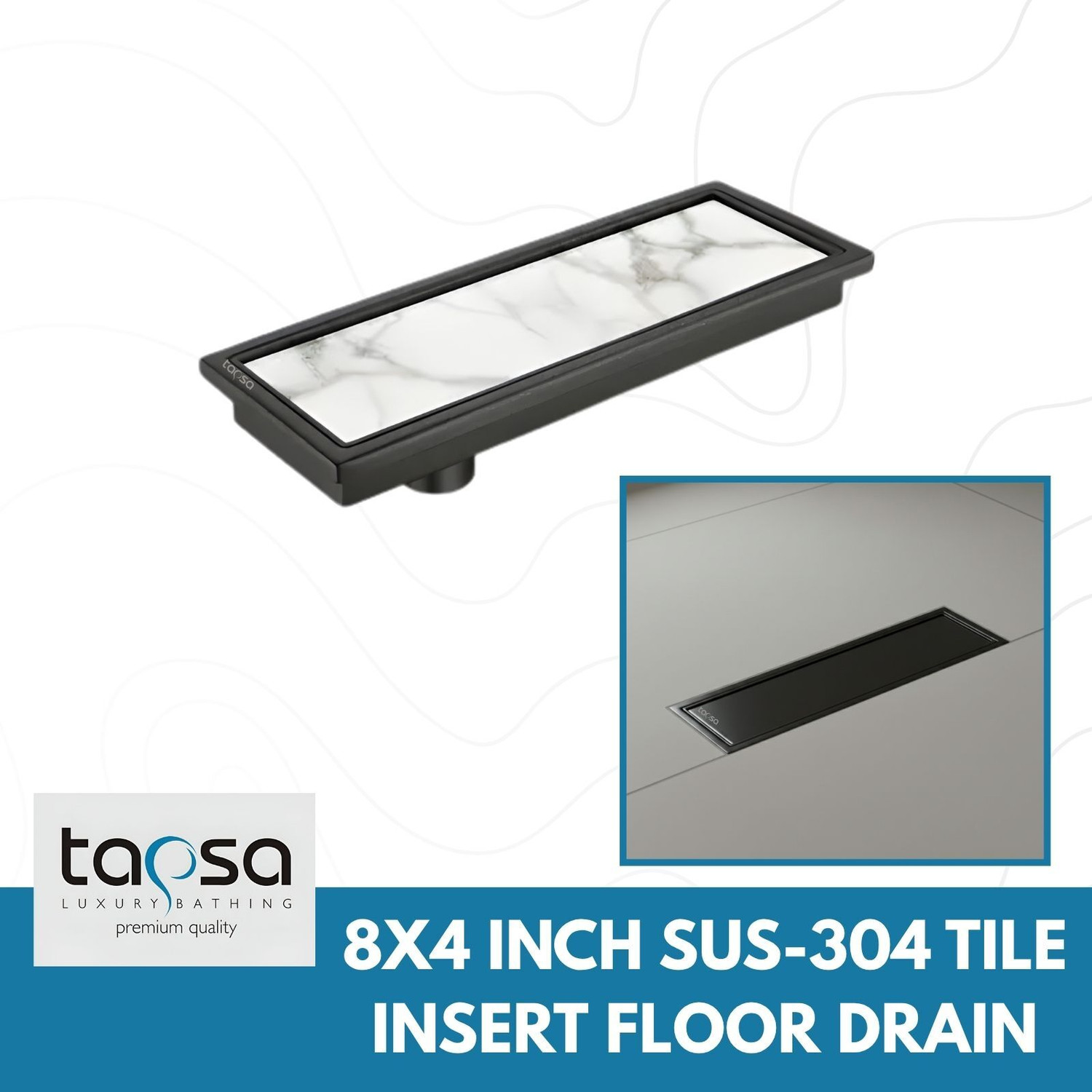 Image of Tapsa Floor Stainless Steel Push Down Strainer