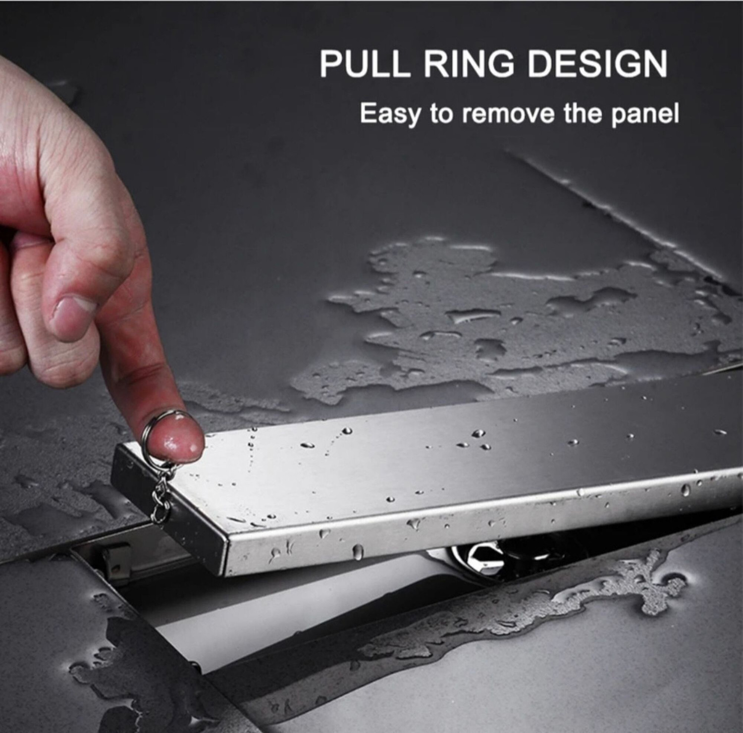 Image of Hariwash Floor Stainless Steel Push Down Strainer