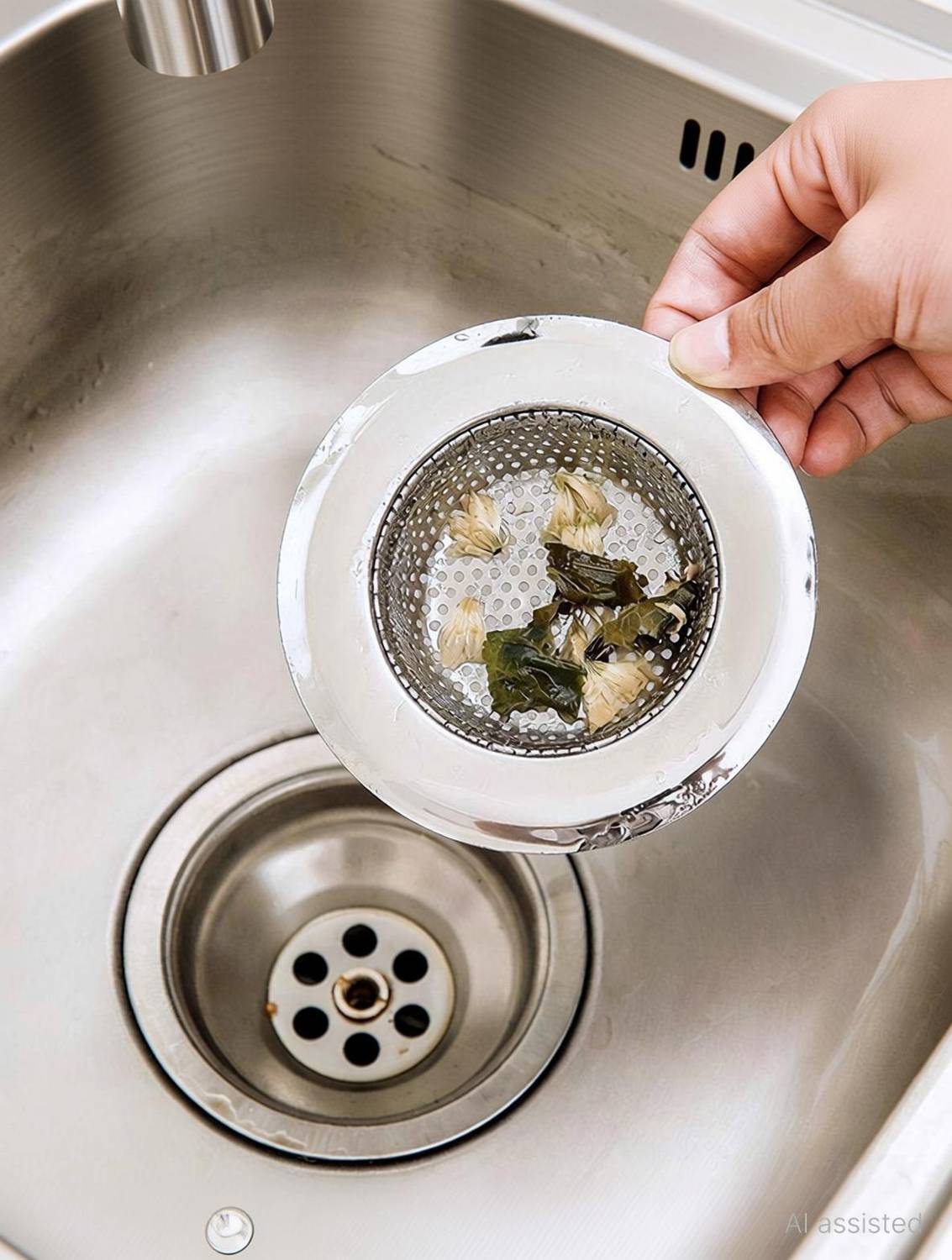 bahulya Kitchen Sink Stainless Steel Push Down Strainer