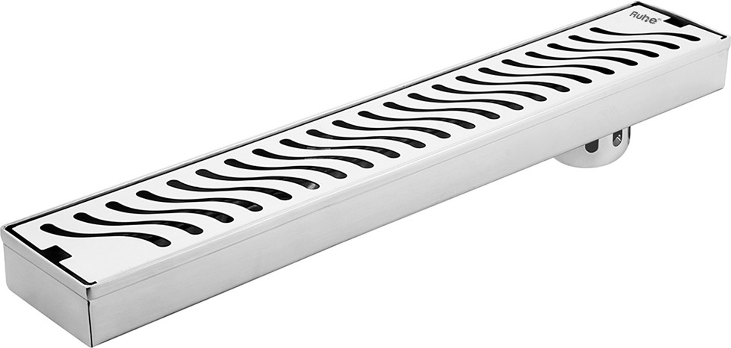 Image of RUHE Floor Stainless Steel Push Down Strainer