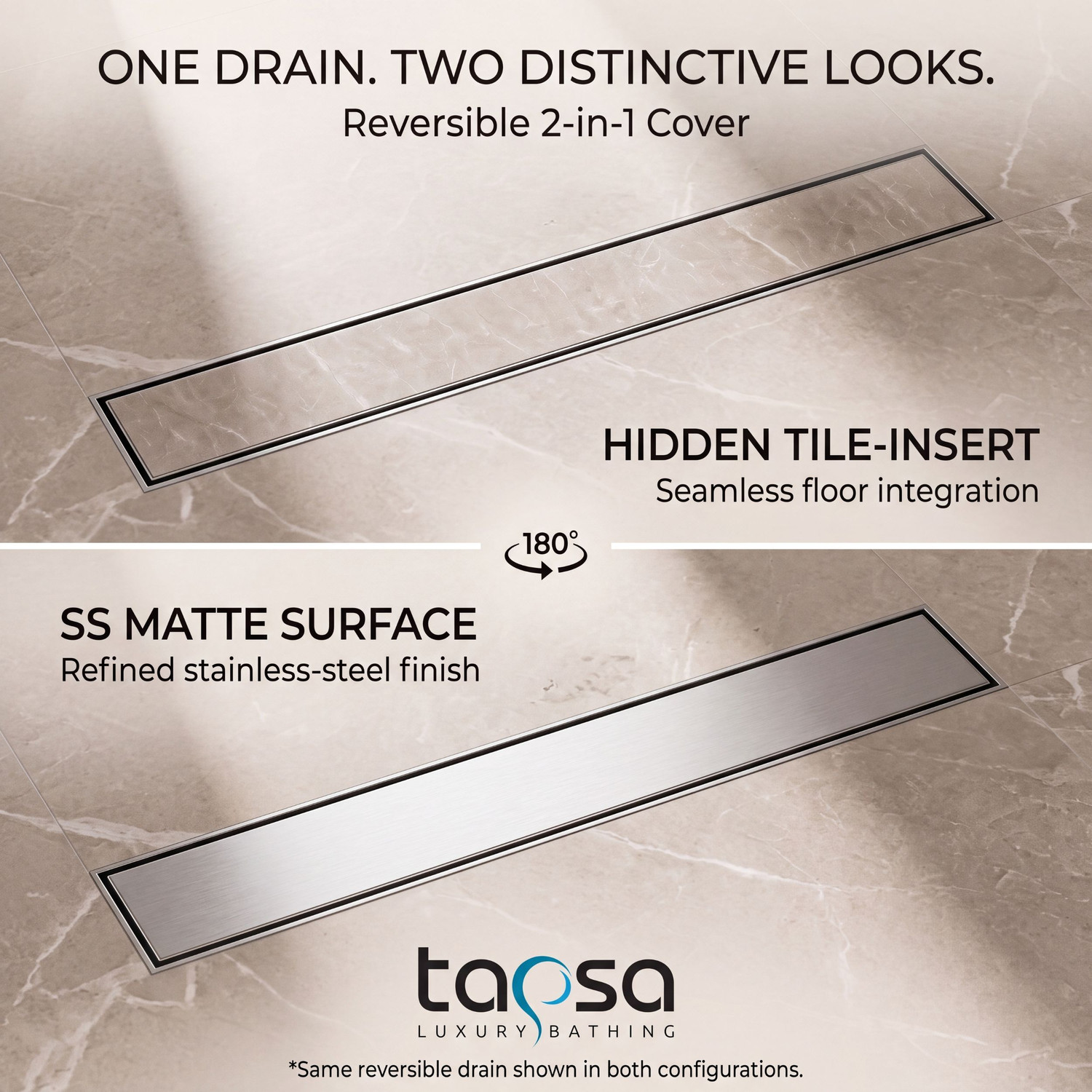 Image of Tapsa Floor Stainless Steel Push Down Strainer (60 cm Set of 1)