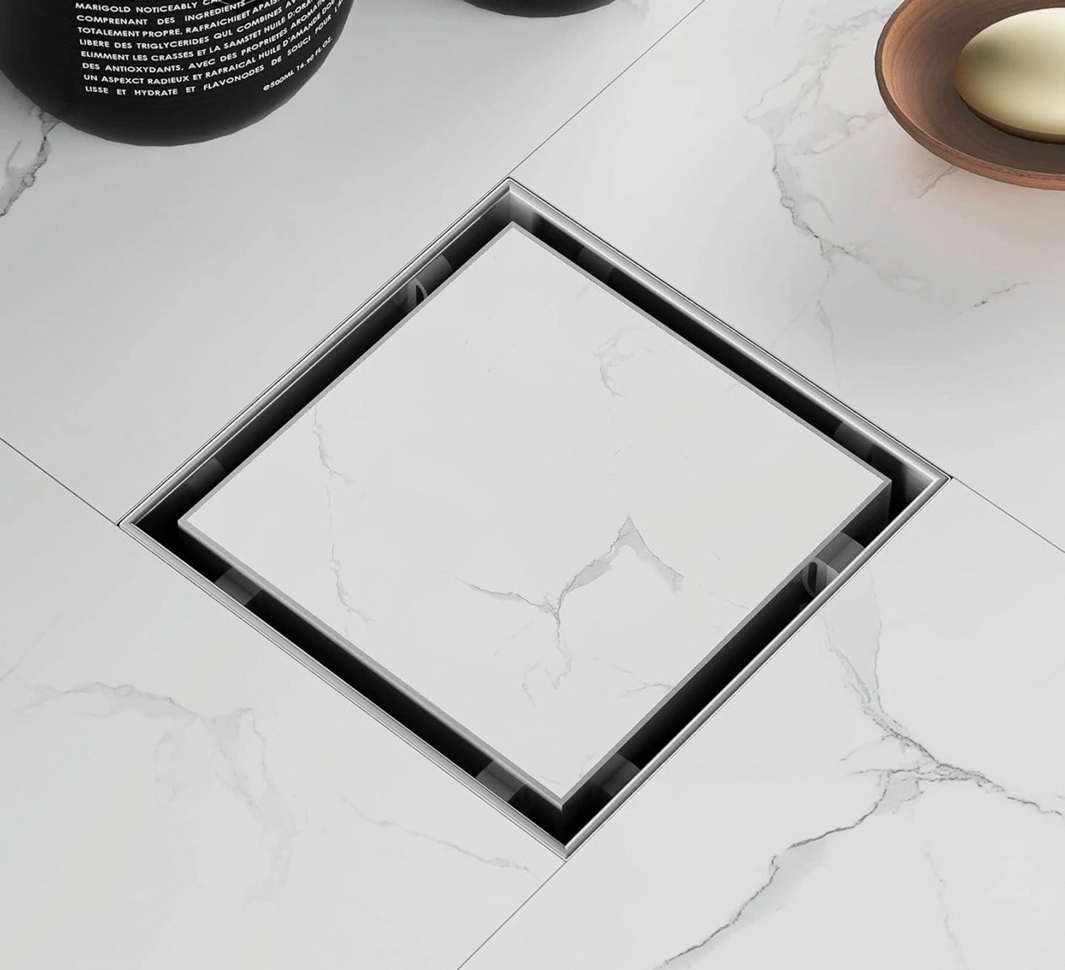 Image of glan Floor, Bathtub, Bathroom Sink Stainless Steel Push Down Strainer