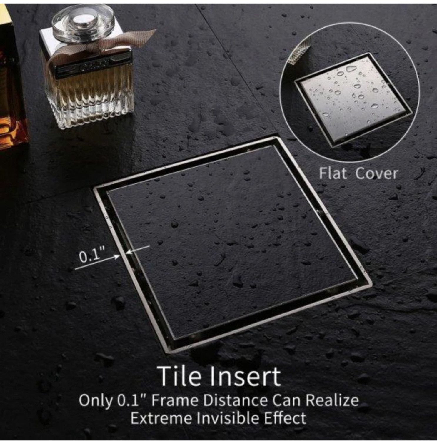 Image of SS BATH Floor Stainless Steel Push Down Strainer