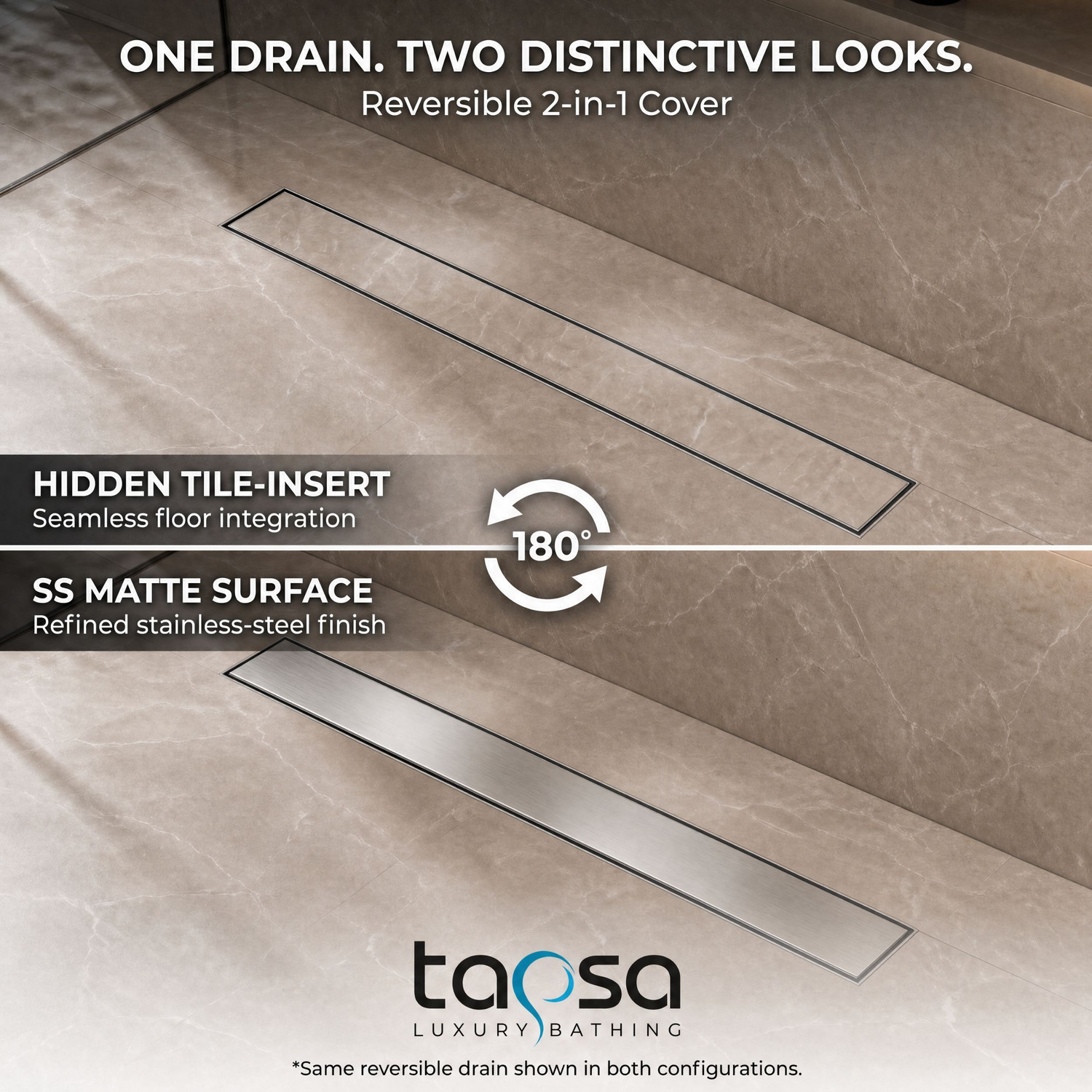 Image of Tapsa Floor Stainless Steel Push Down Strainer