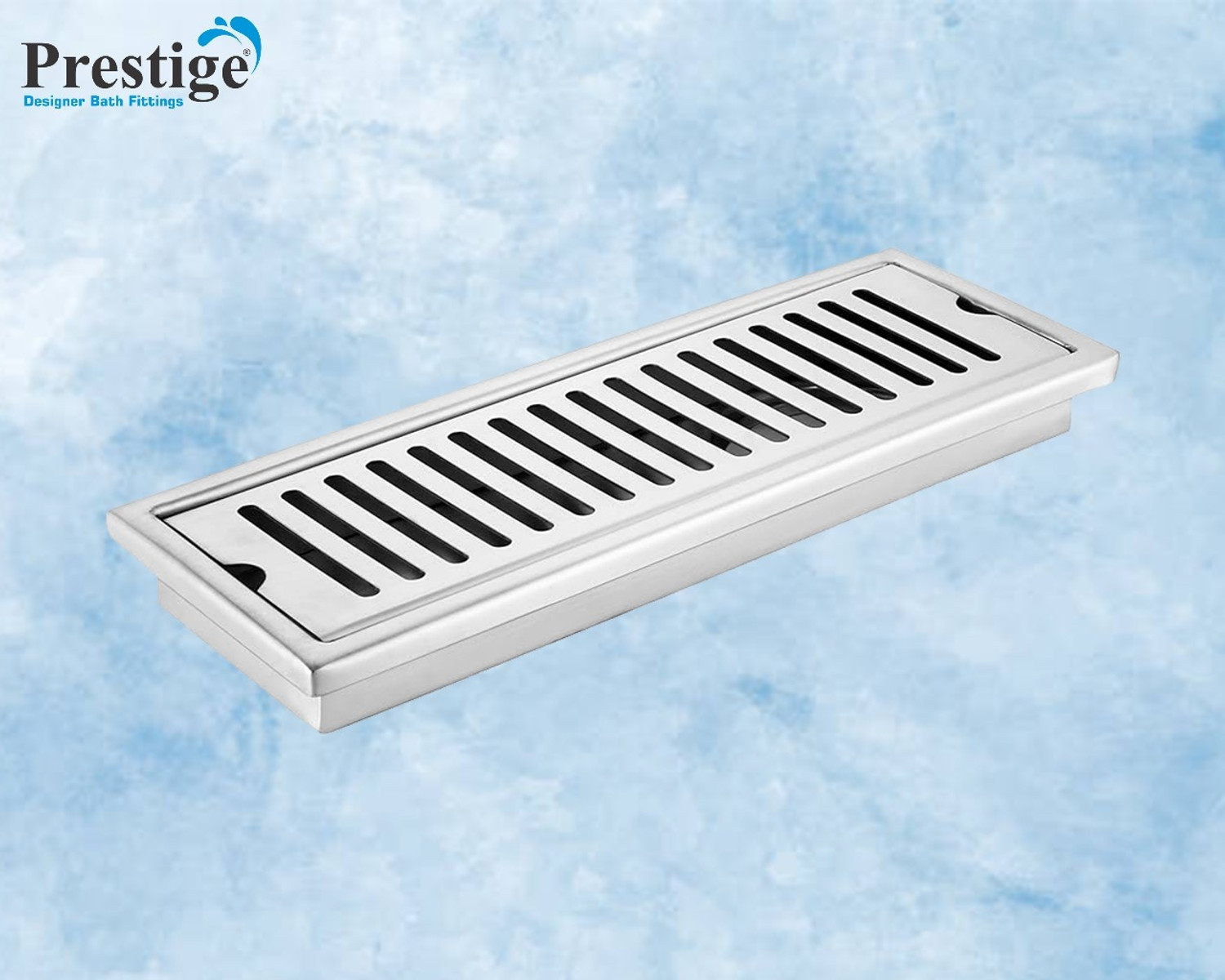 Image of Prestige Floor Stainless Steel Push Down Strainer