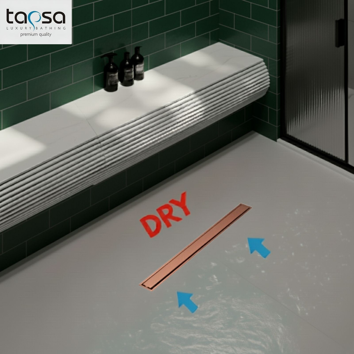 Image of Tapsa Floor Stainless Steel Push Down Strainer