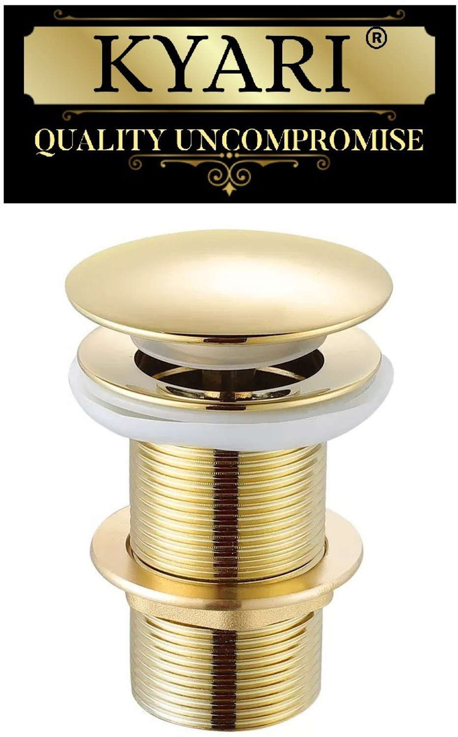 Image of Kyari Basin Brass Pop-Up Strainer