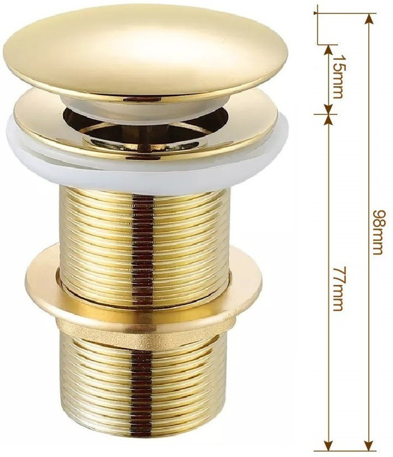 Image of Kyari Basin Brass Pop-Up Strainer